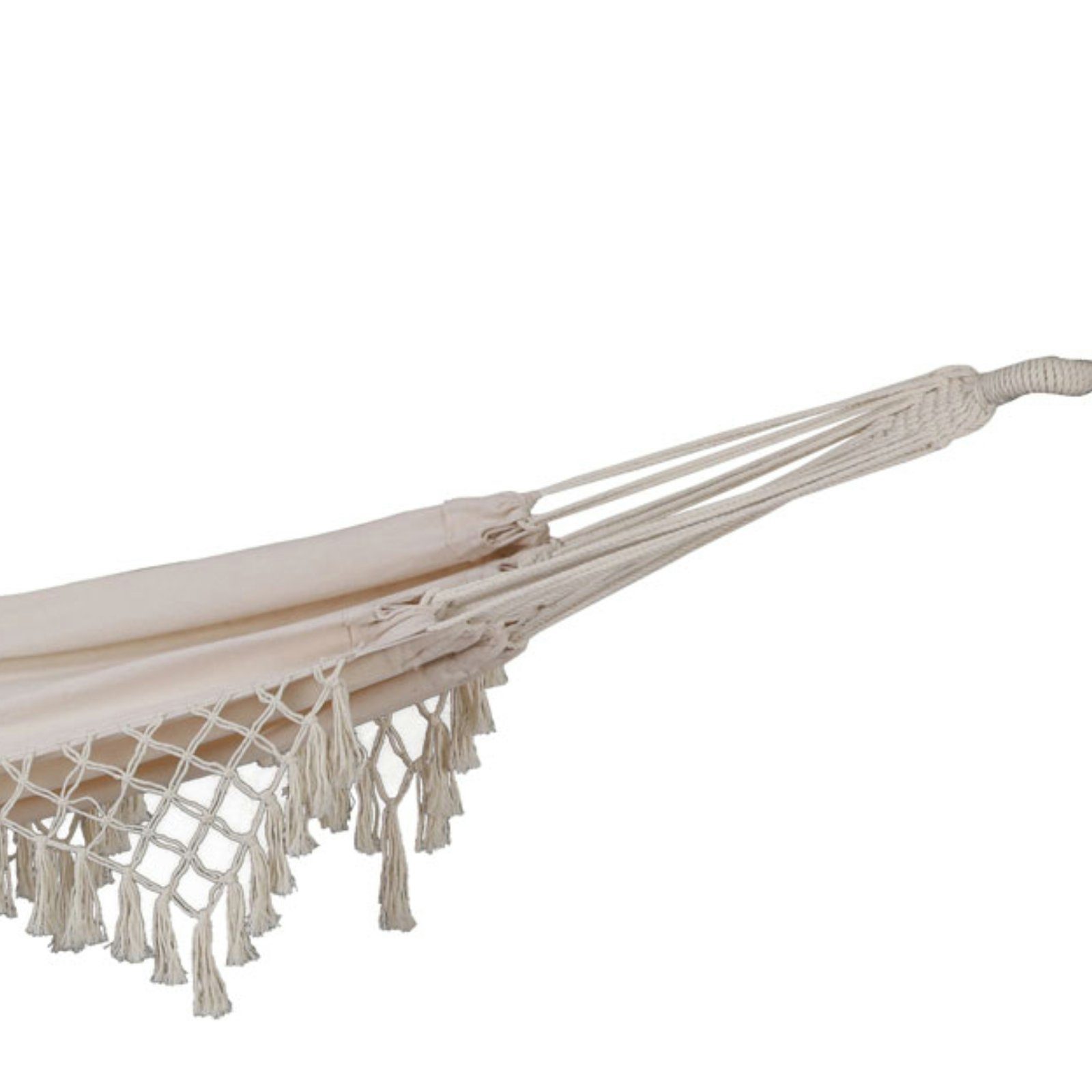 SVITA Hängematte Luxushängematte mit Schmucksaum (1 St), Makramee-Design