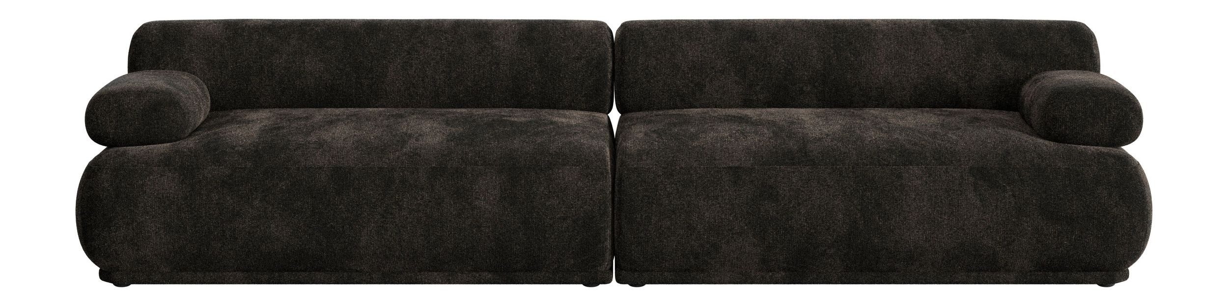 Zuiver Sofa Sofa Rembrandt Dunkelbraun mit Rippstoff-Bezug fürs Wohnzimmer