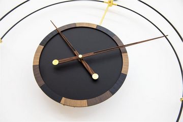 ONZENO Wanduhr THE CIRCLE. 60x60x2.5 cm (handgefertigte Design-Uhr)