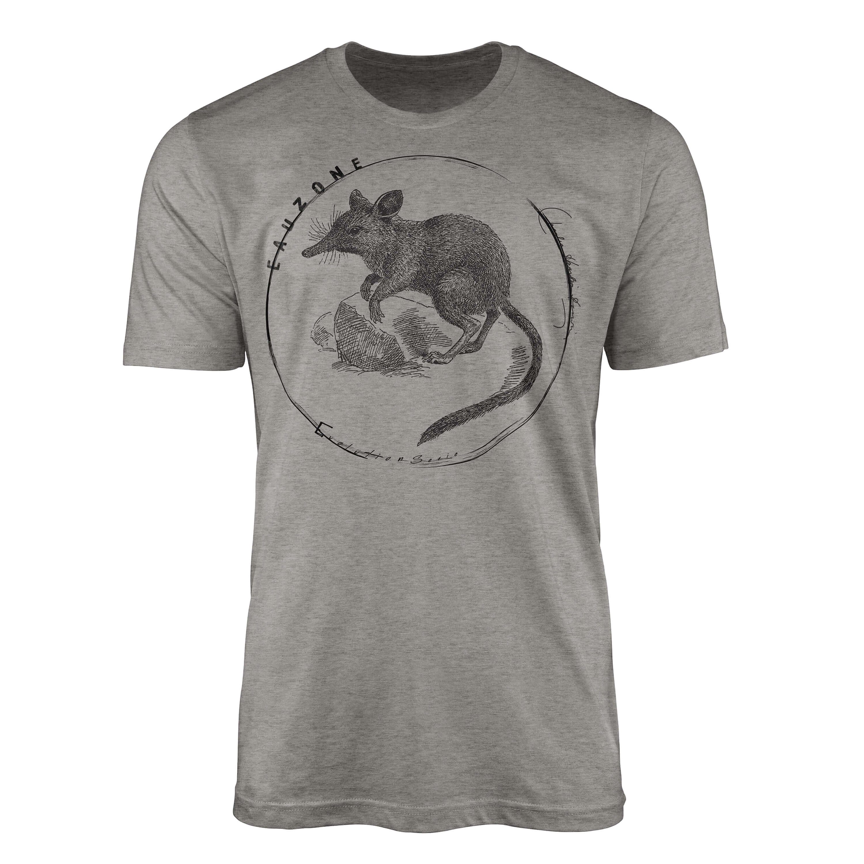 Sinus Art T-Shirt Evolution Herren T-Shirt Springspitzmaus Ash | T-Shirts