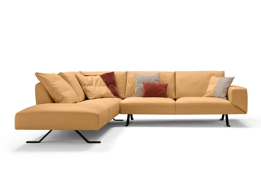 moebeloutlet.de Ecksofa Ecksofa Moebel Outlet.de – Echtleder, Made in Italy mit Garantie