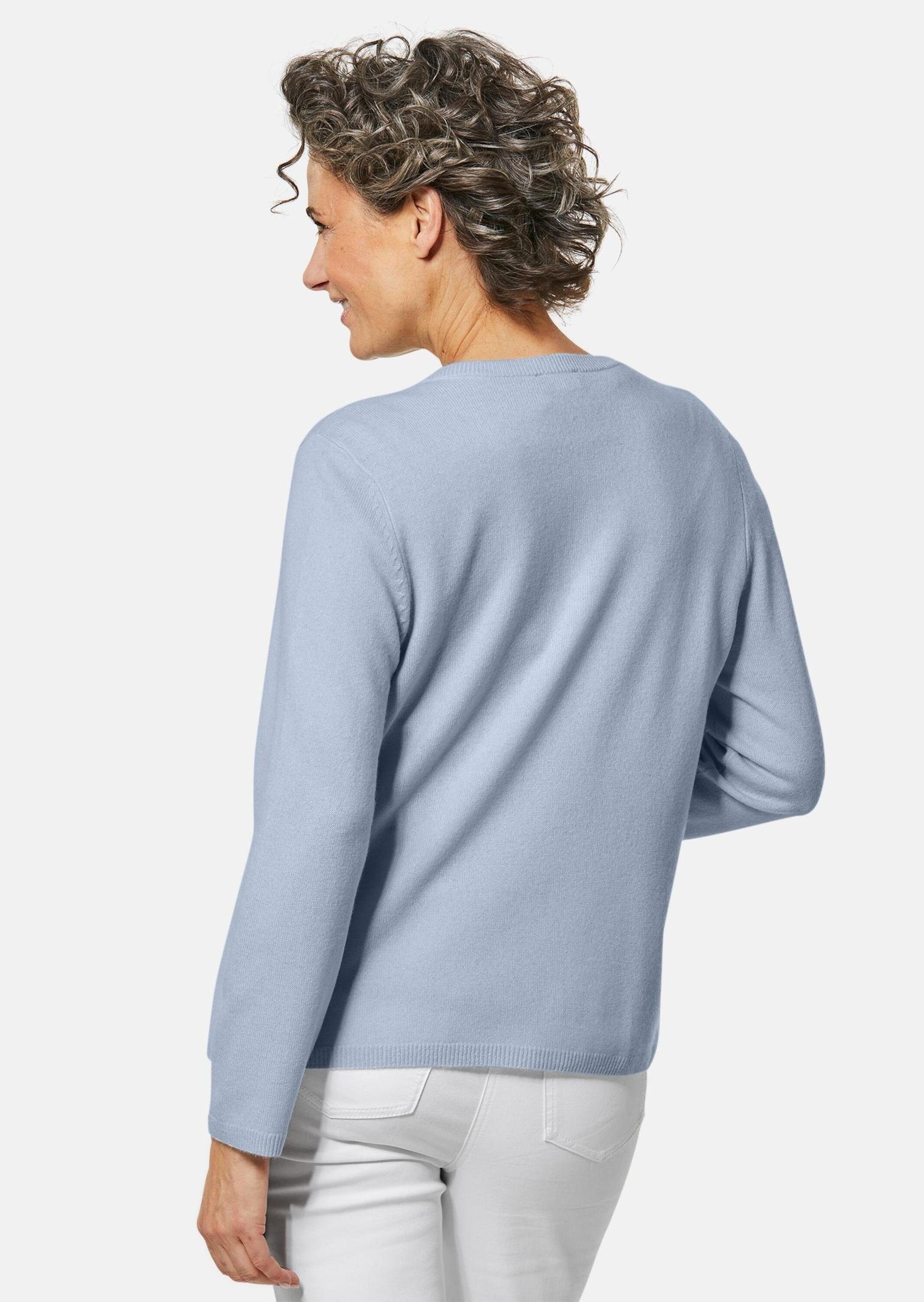 GOLDNER Strickjacke Eleganter Herbstcardigan mit Rundhals Weiche Strickjacke mit Rippenabschlüssen, Knopfleiste und Langarm – Bild 3 von 5