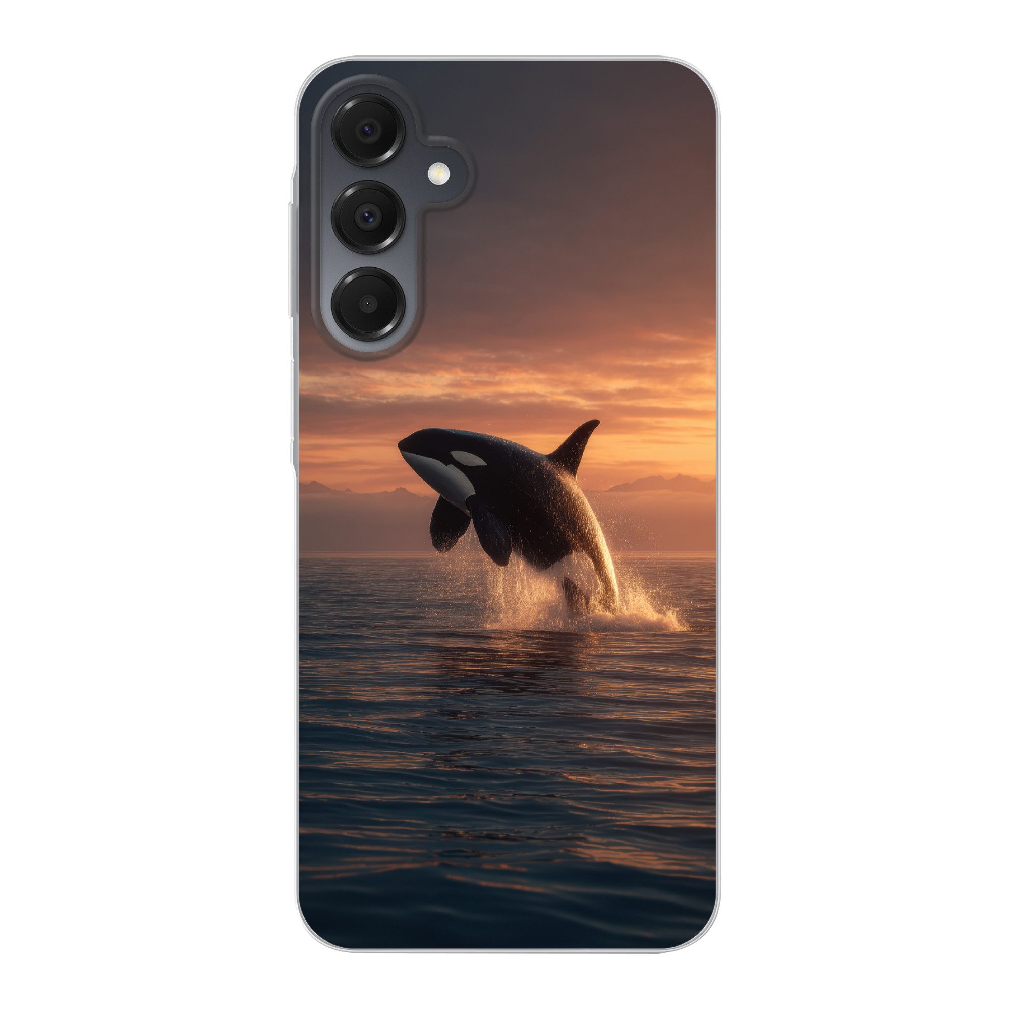 MuchoWow Handyhülle für Samsung Galaxy A16 5G Orca - Meer - Sonnenuntergang, Phone Case, Silikon, Schutzhülle Dünn