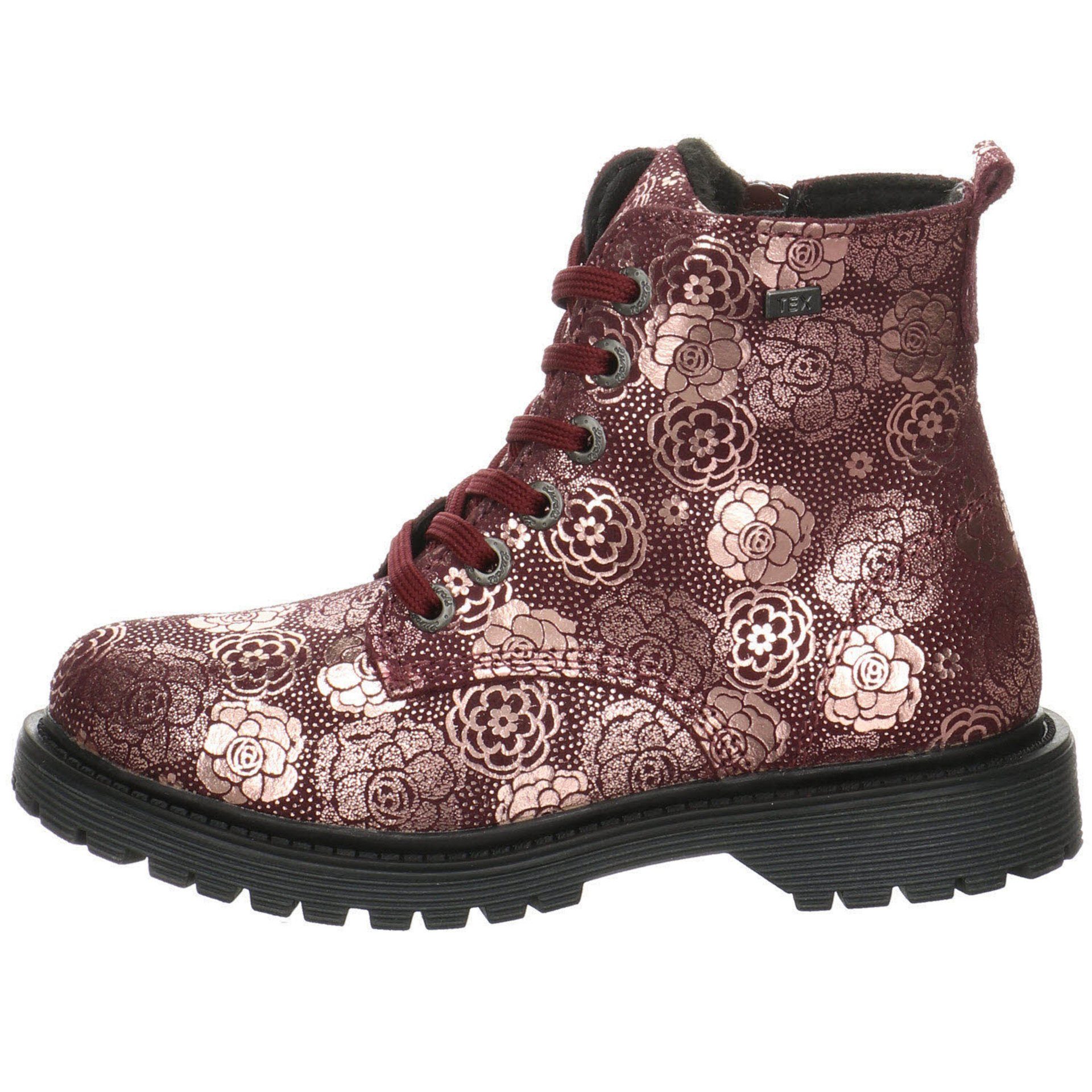 Schuhe Synthetik flower Schnürboots Xenia wildberry Stiefel Mädchen Lurchi Stiefelette