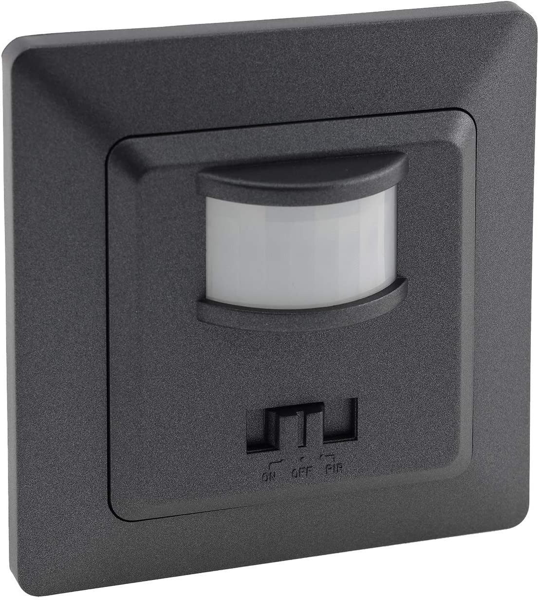 ChiliTec Steckdose MILOS Bewegungsmelder 160°, anthrazit, LED geeignet, 250V~, Unterputz