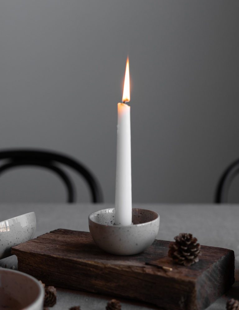 Storefactory Kerzenständer Kerzenhalter LIDATORP Mini natur glänzend, Ø 10x 5 cm