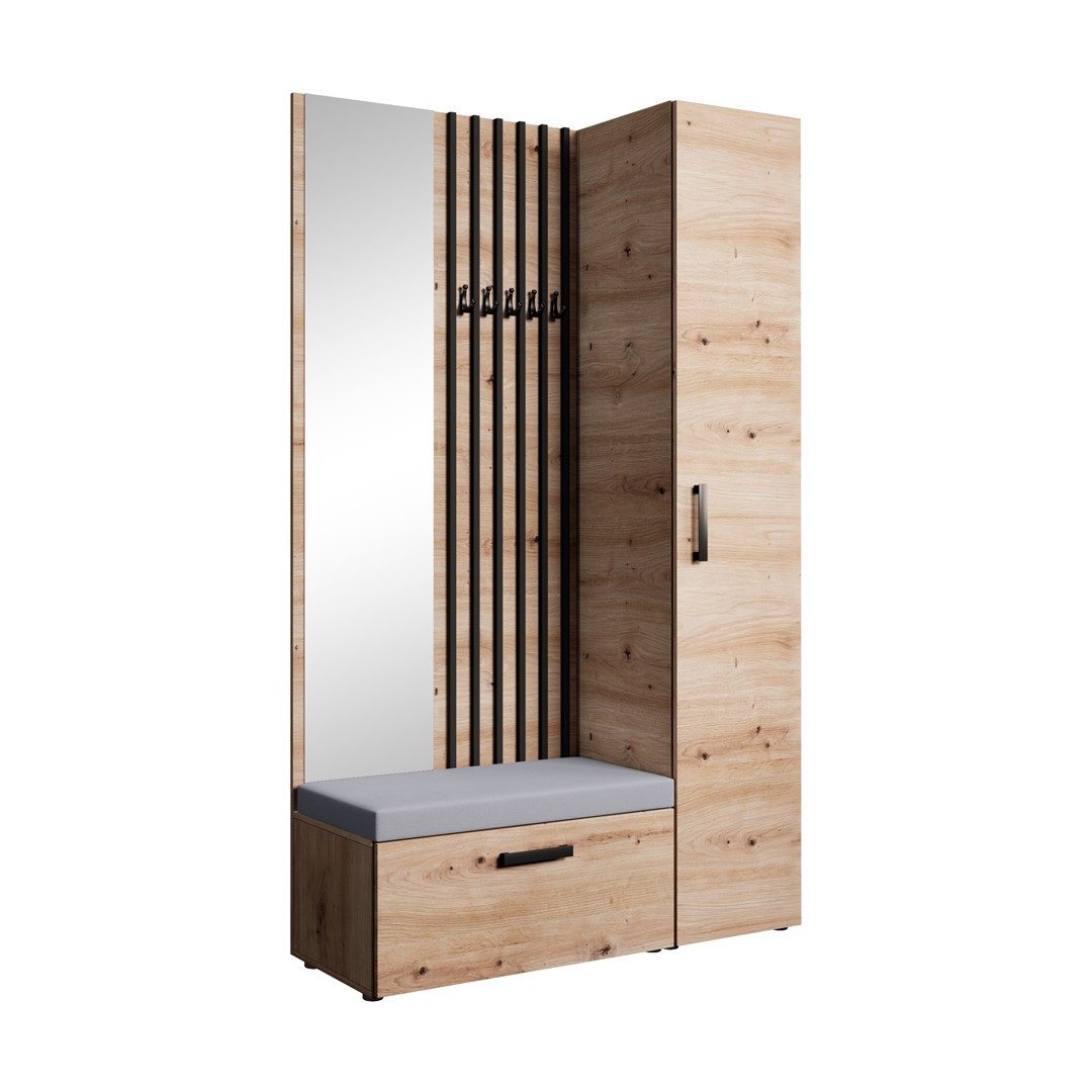 Beautysofa Garderobenschrank mit großem Spiegel und günstig online kaufen