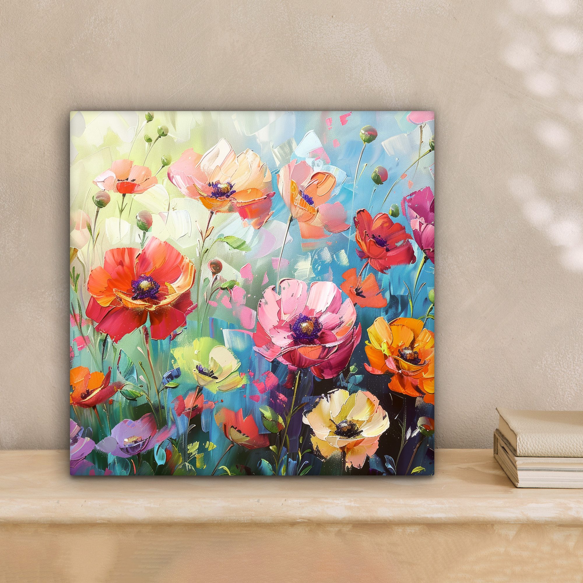 OneMillionCanvasses® Leinwandbild Blumen - Farbenfroh - günstig online kaufen
