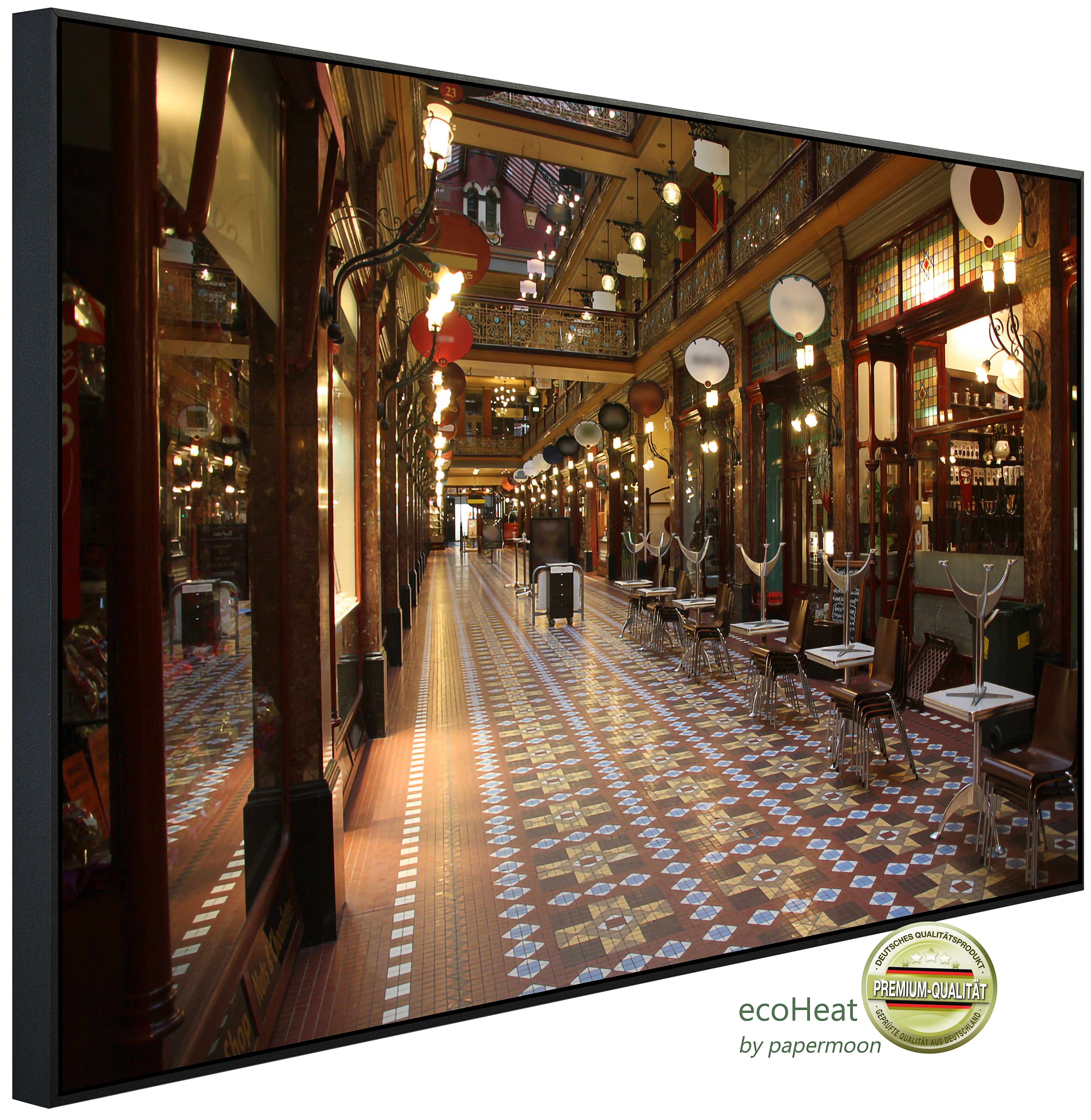 Papermoon Infrarotheizung INFRAROT-BILD-HEIZUNG, Ladenstraße, TÜV-Rheinland/GS zertifiziert, angenehme Strahlungswärme