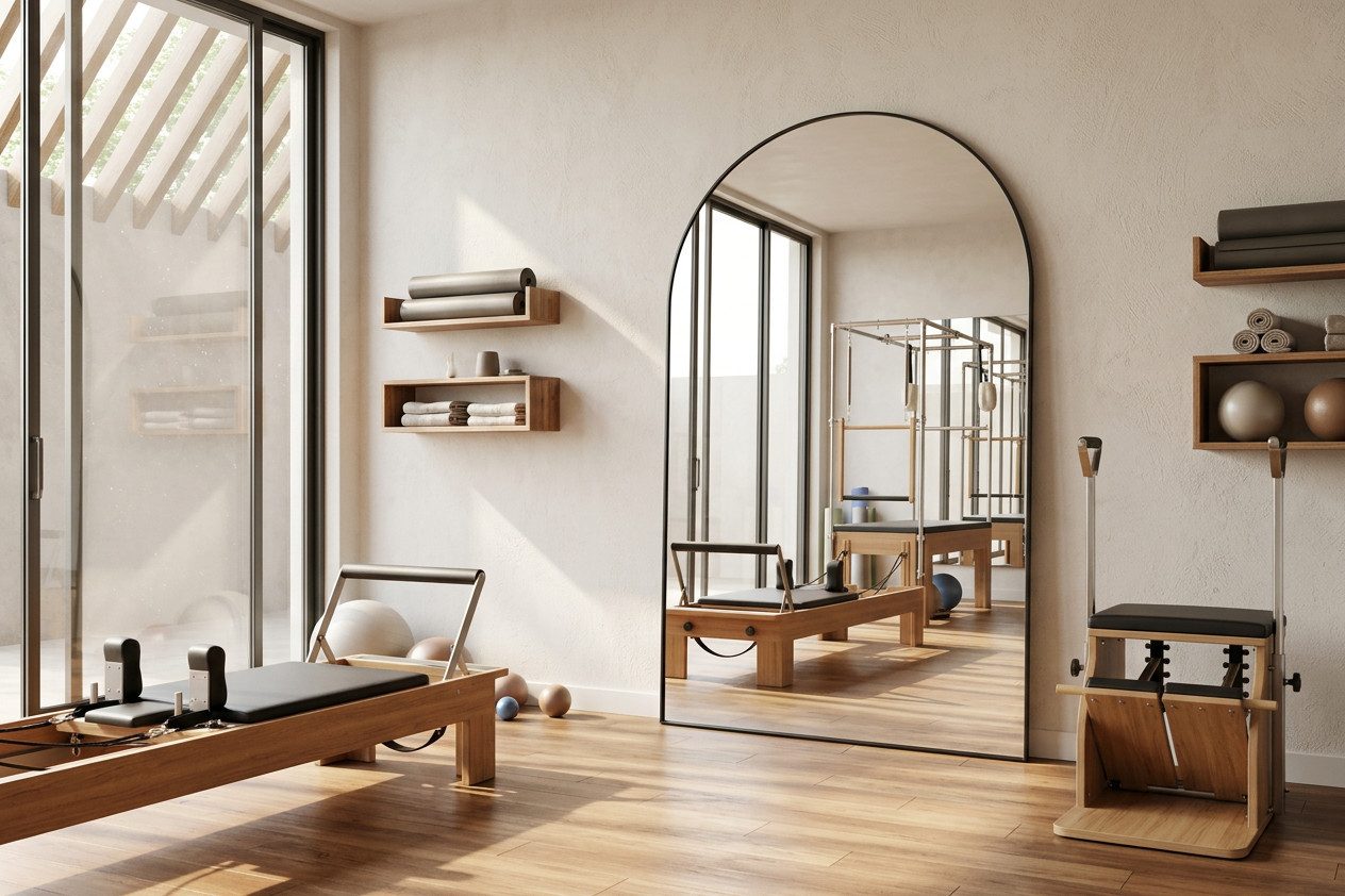 BOURGH Ganzkörperspiegel ÉQUILIBRE Standspiegel 190x110cm - großer Spiegel für Pilates Studio