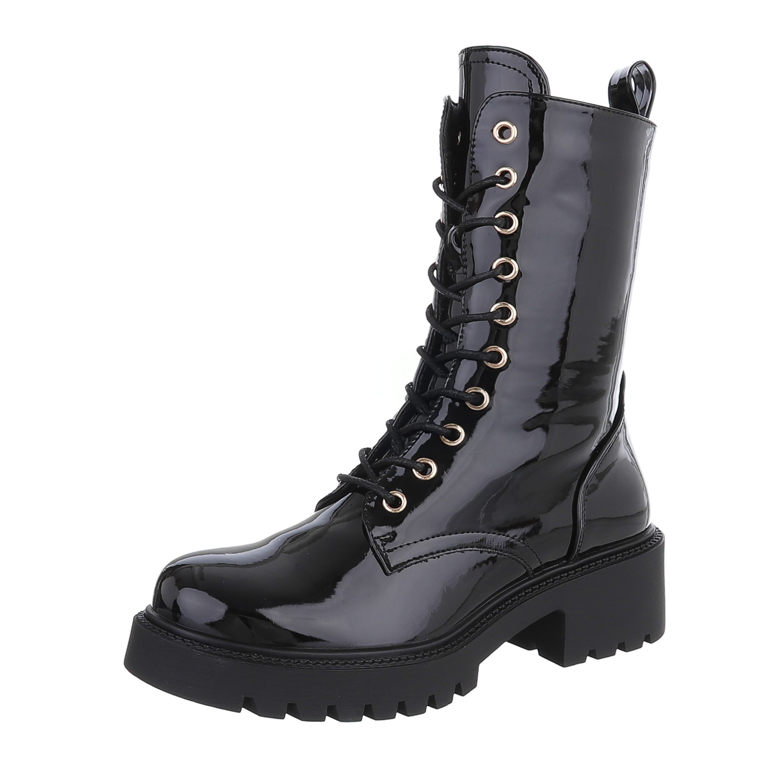 Ital-Design Damen Schnürschuhe Freizeit Schnürstiefelette (87118130) Blocka günstig online kaufen