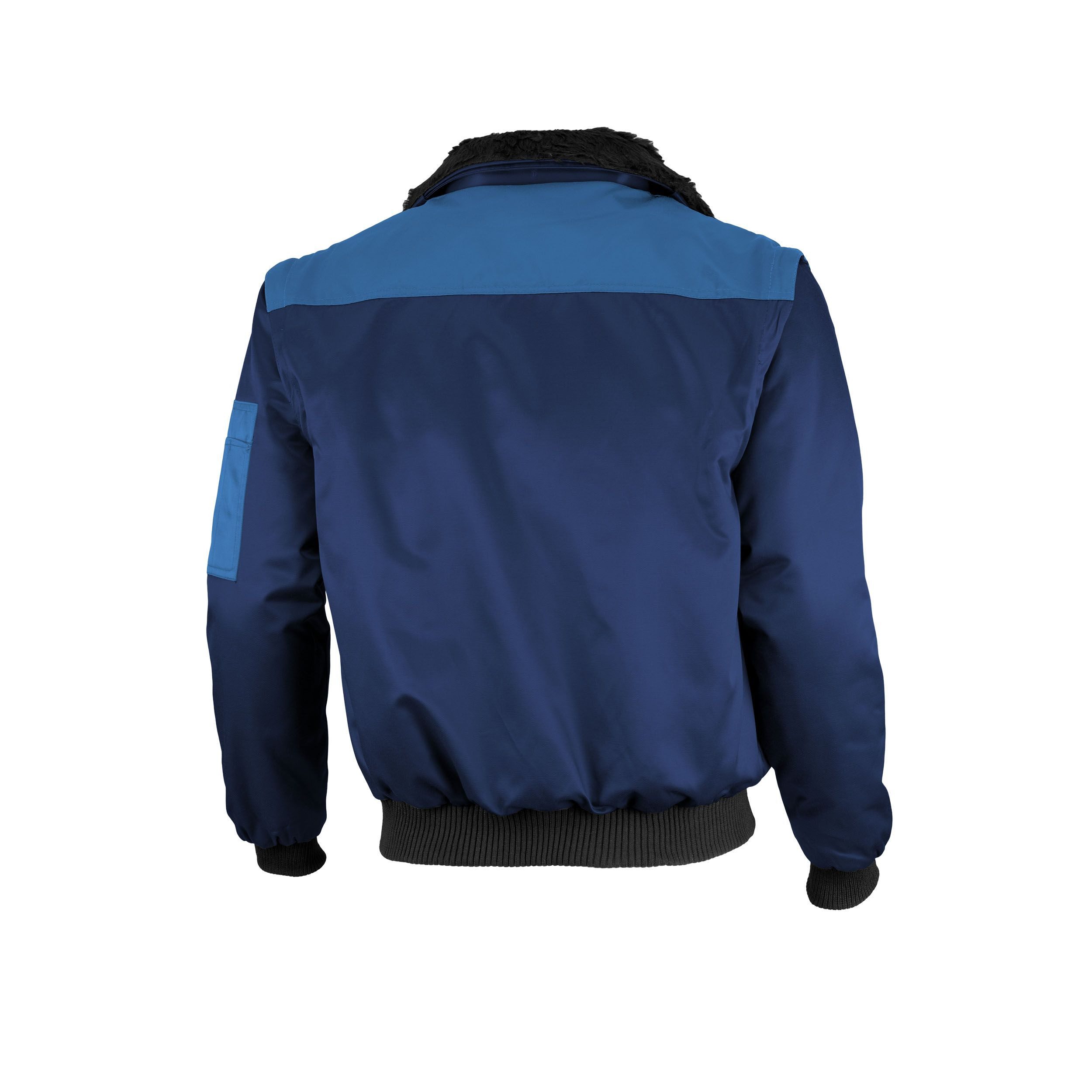 Qualitex Workwear Pilotenjacke Pilotenjacke zweifarbig marine/royal, Gr. XX günstig online kaufen