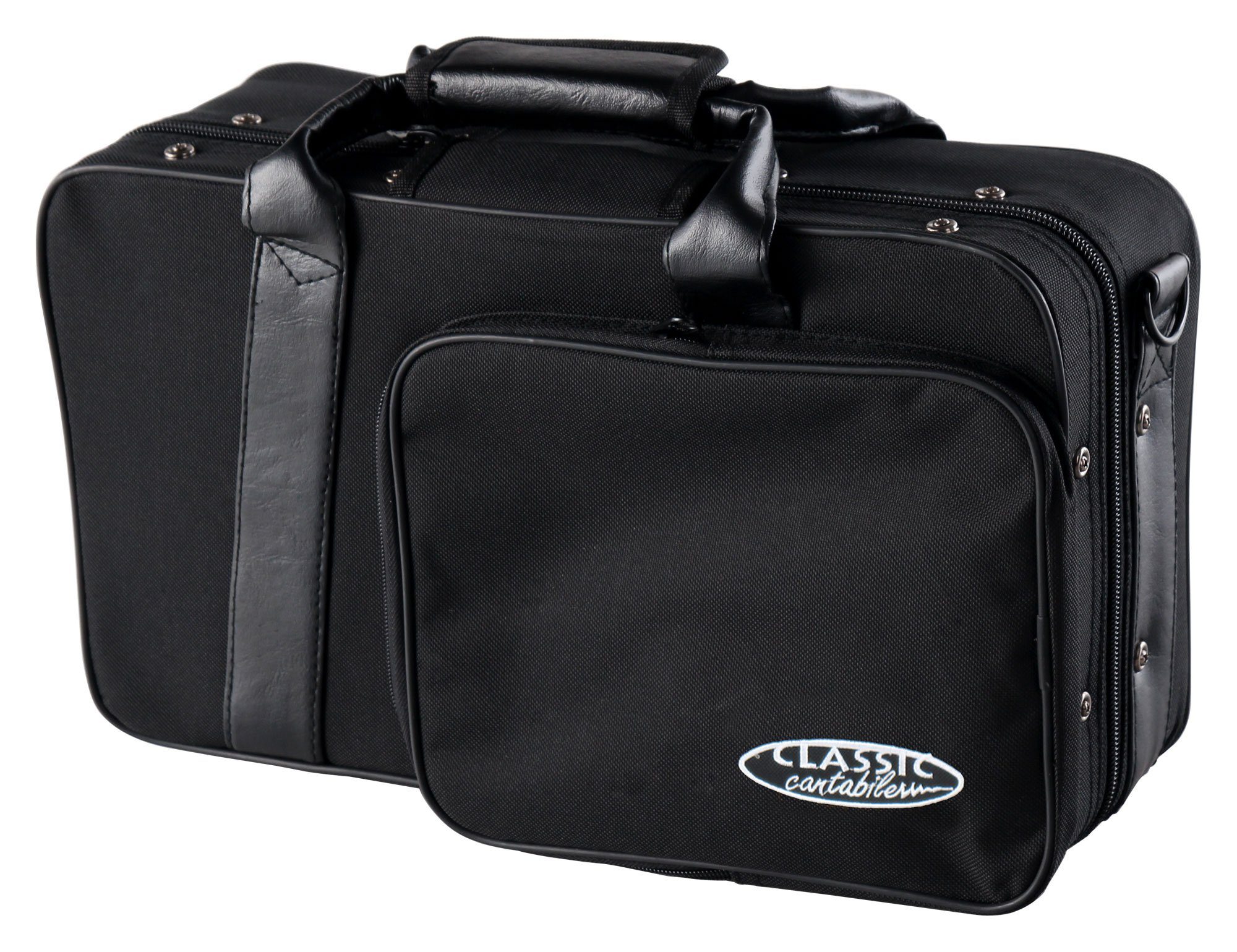 Classic Cantabile Klarinette CLK-20 - aus ABS Kunststoff Bb Deutsch, 20 Klappen, 6 Ringe - Ebonit-Korpus in Echtholzstil