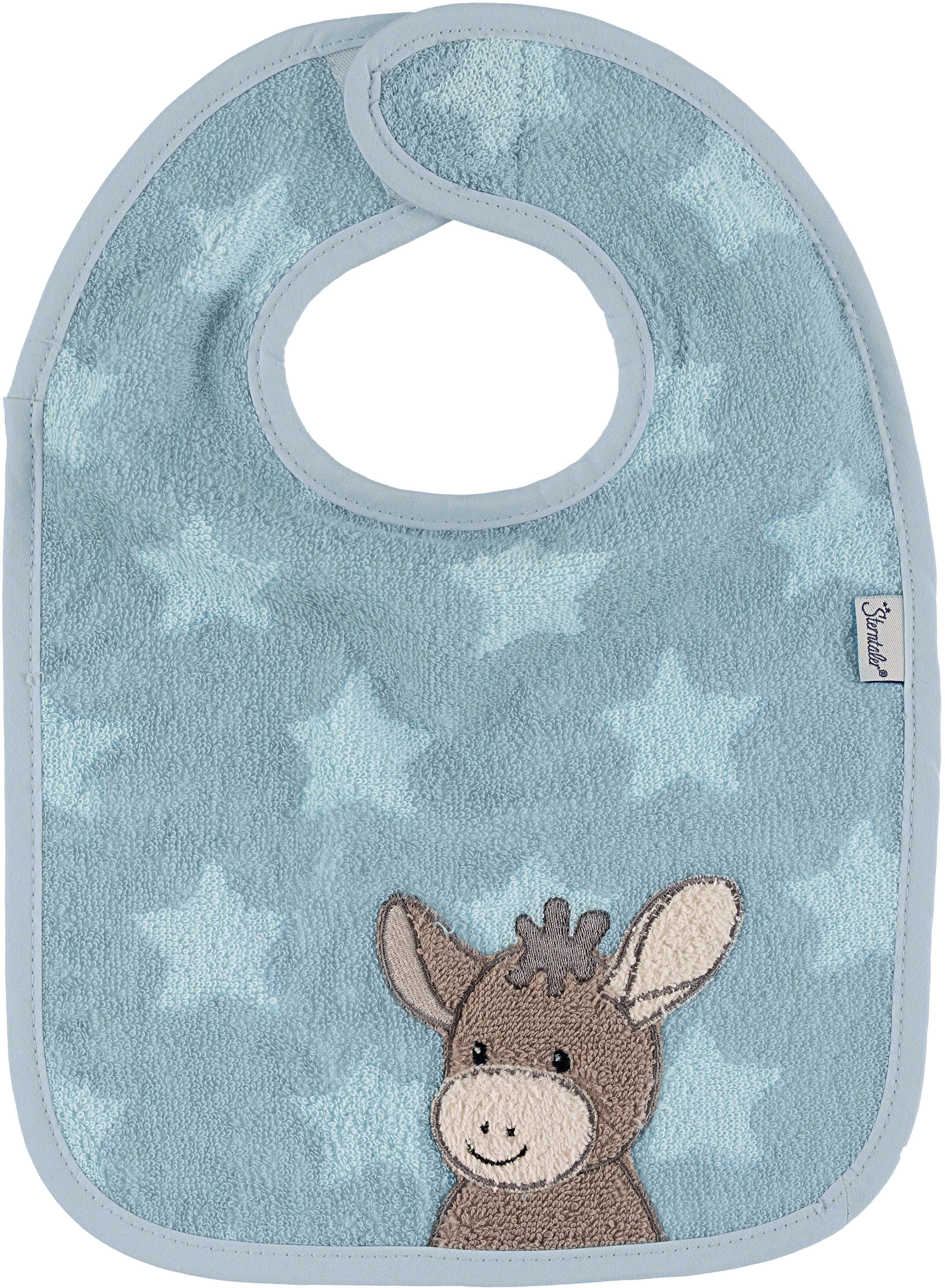 Sterntaler® Lätzchen Klettlätzchen, Emmi Frottee, mittelblau