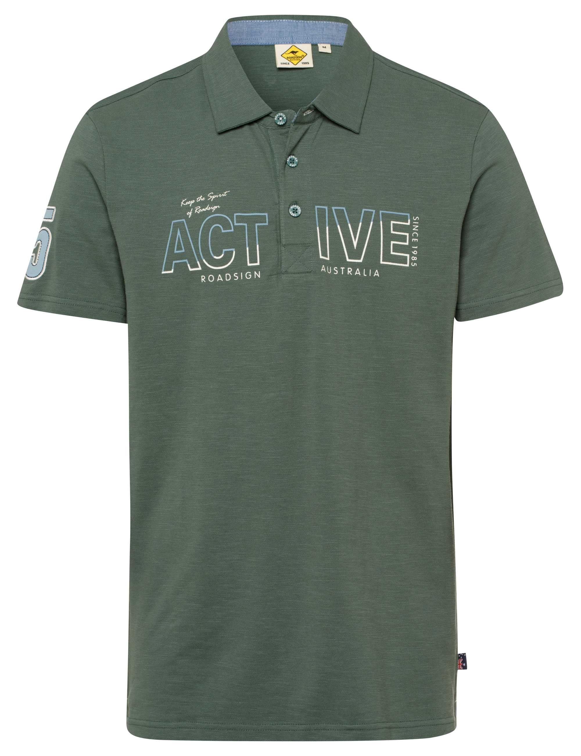 ROADSIGN australia Poloshirt Active (1, 1-tlg., 1) mit Prints auf Front und Ärmel
