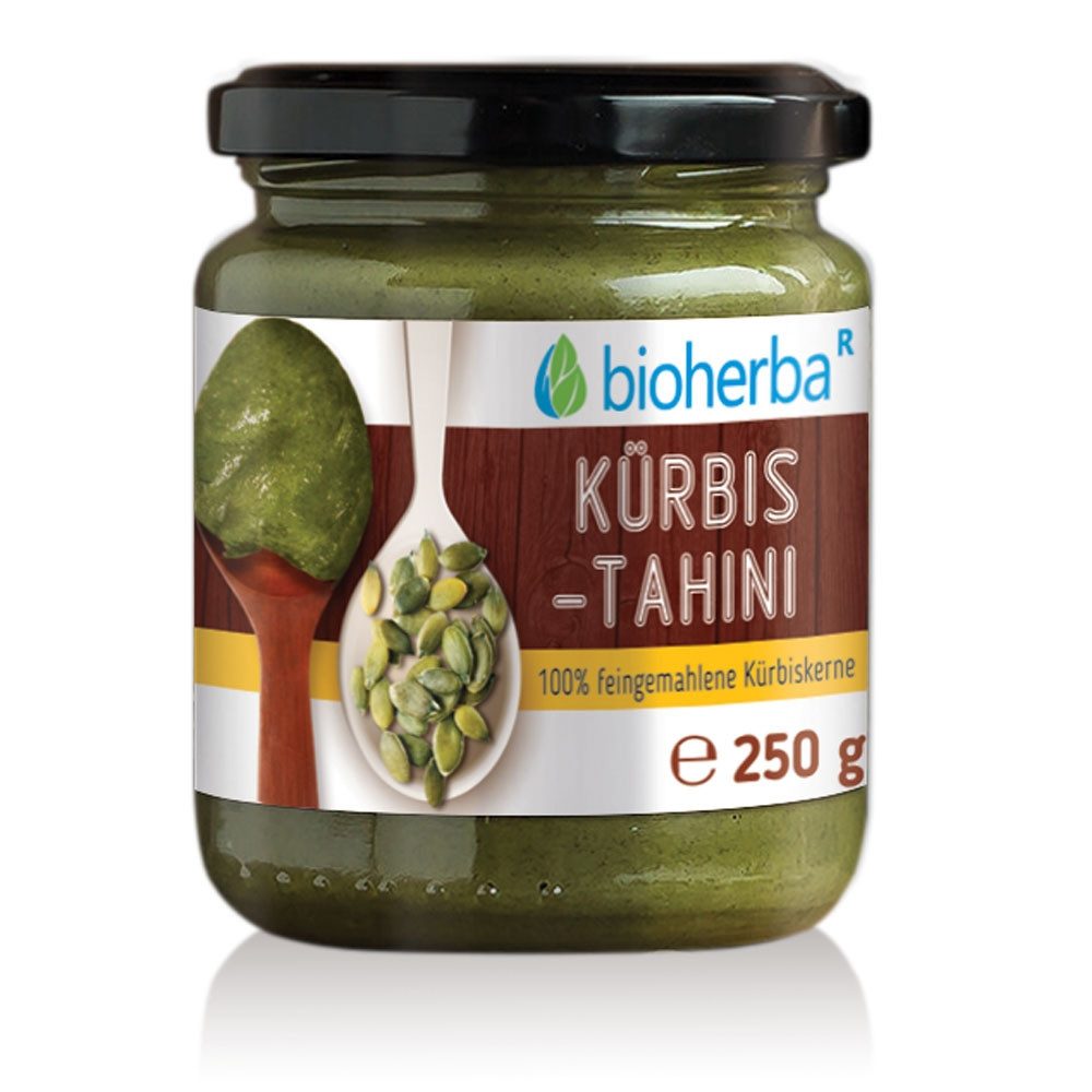 BIOHERBA R Kürbiskern Tahini 100% feingemahlene Cashewkerne 250 g Glas