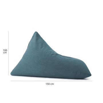 Lumaland Sitzsack Interior Line - Gaming, Bodenkissen Bean Bag Lounge Triangle 370L150x100x100cm