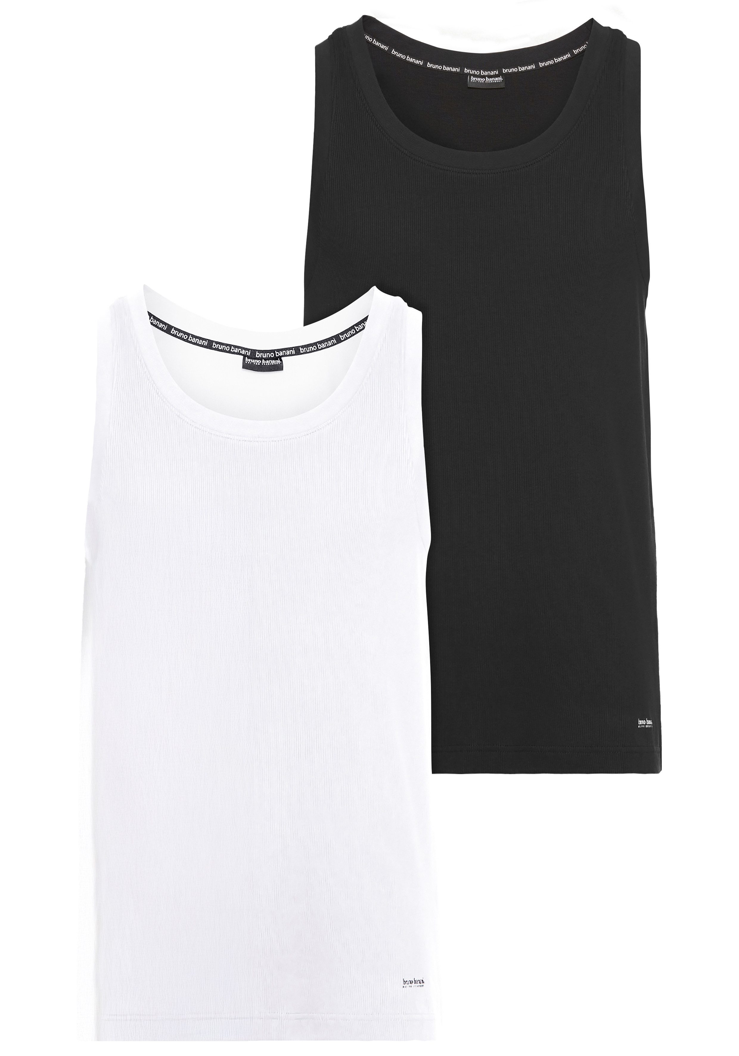 Bruno Banani Muscleshirt (2-er Pack) in Rippenqualität günstig online kaufen