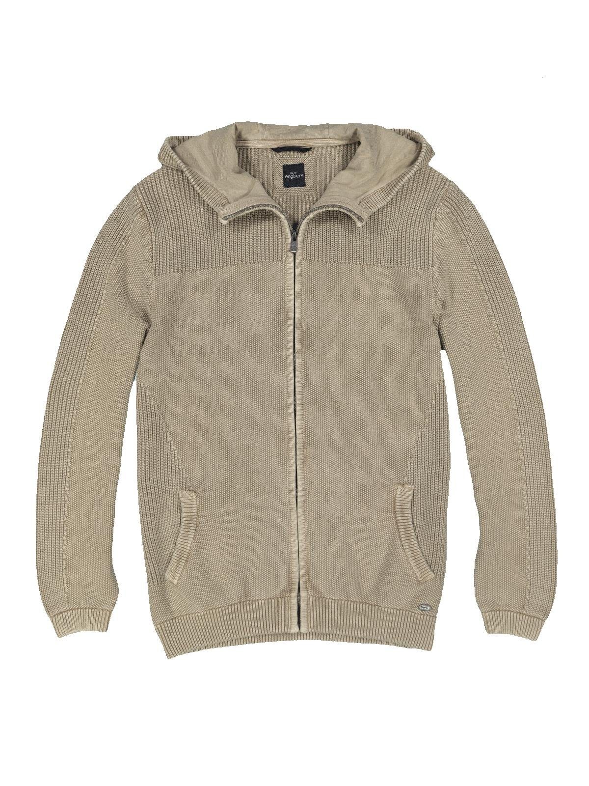 Strickjacke Herren Strickjacke strukturiert, Beige