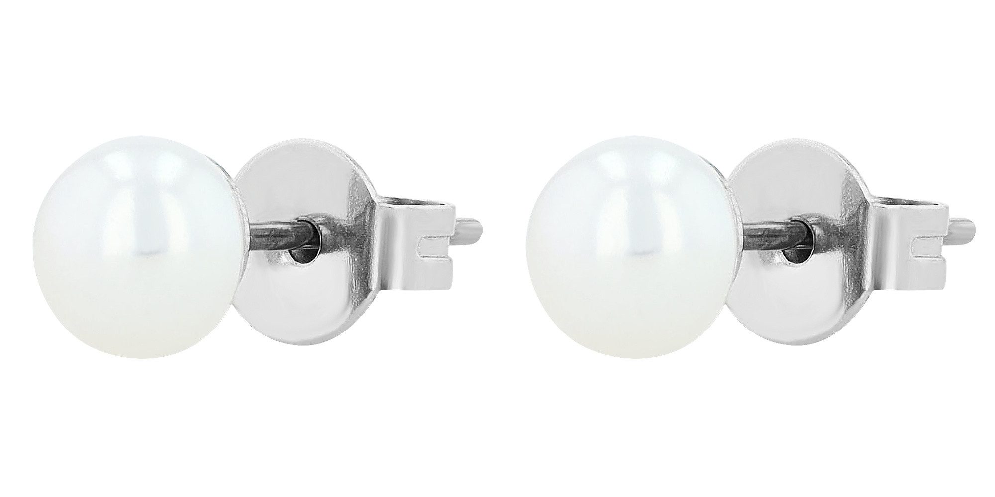 Paar Ohrhänger Ohrringe – Ohrstecker aus Edelstahl mit Perle