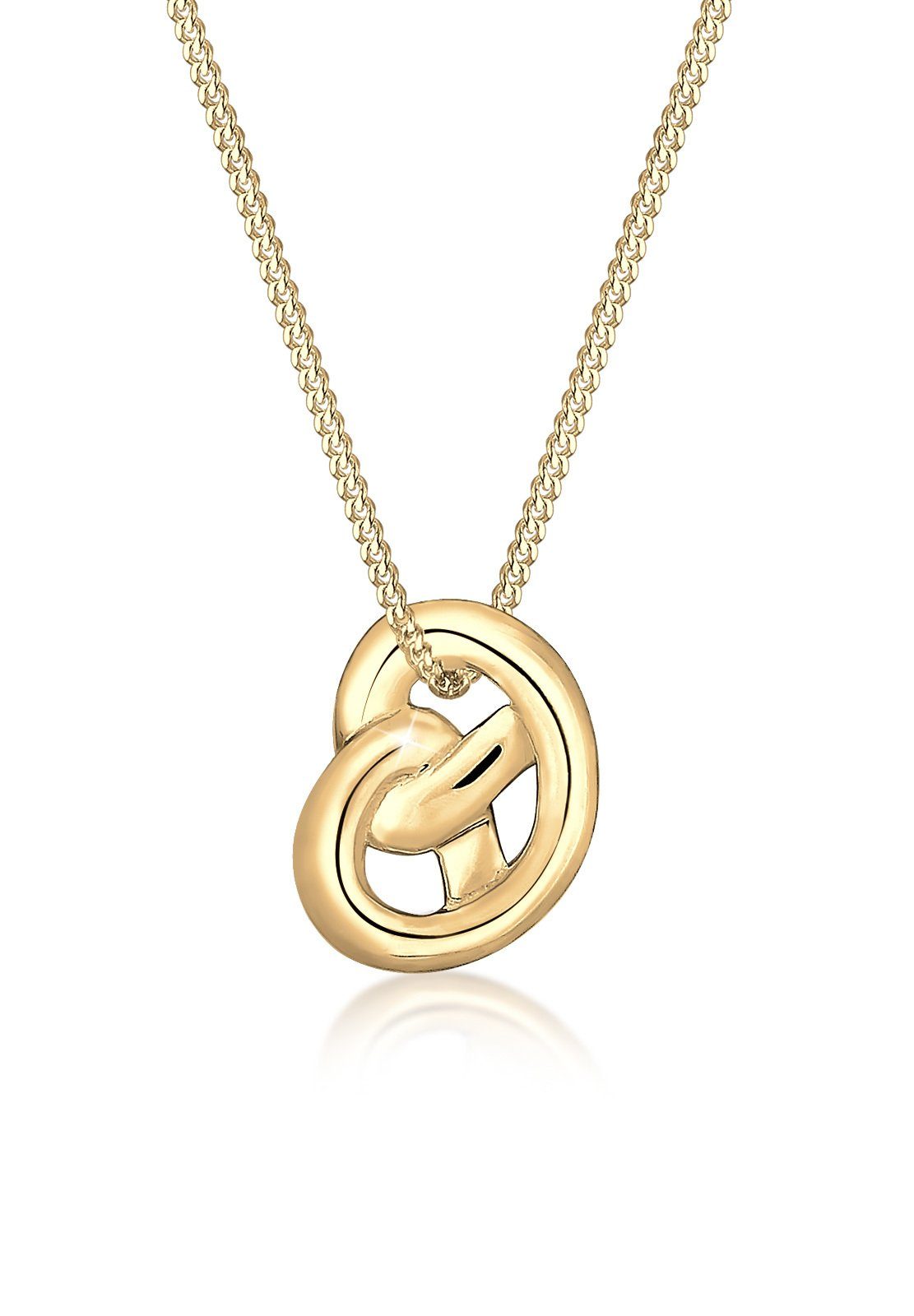 Kette mit Anhänger Tracht Brezel 925 Sterling Silber