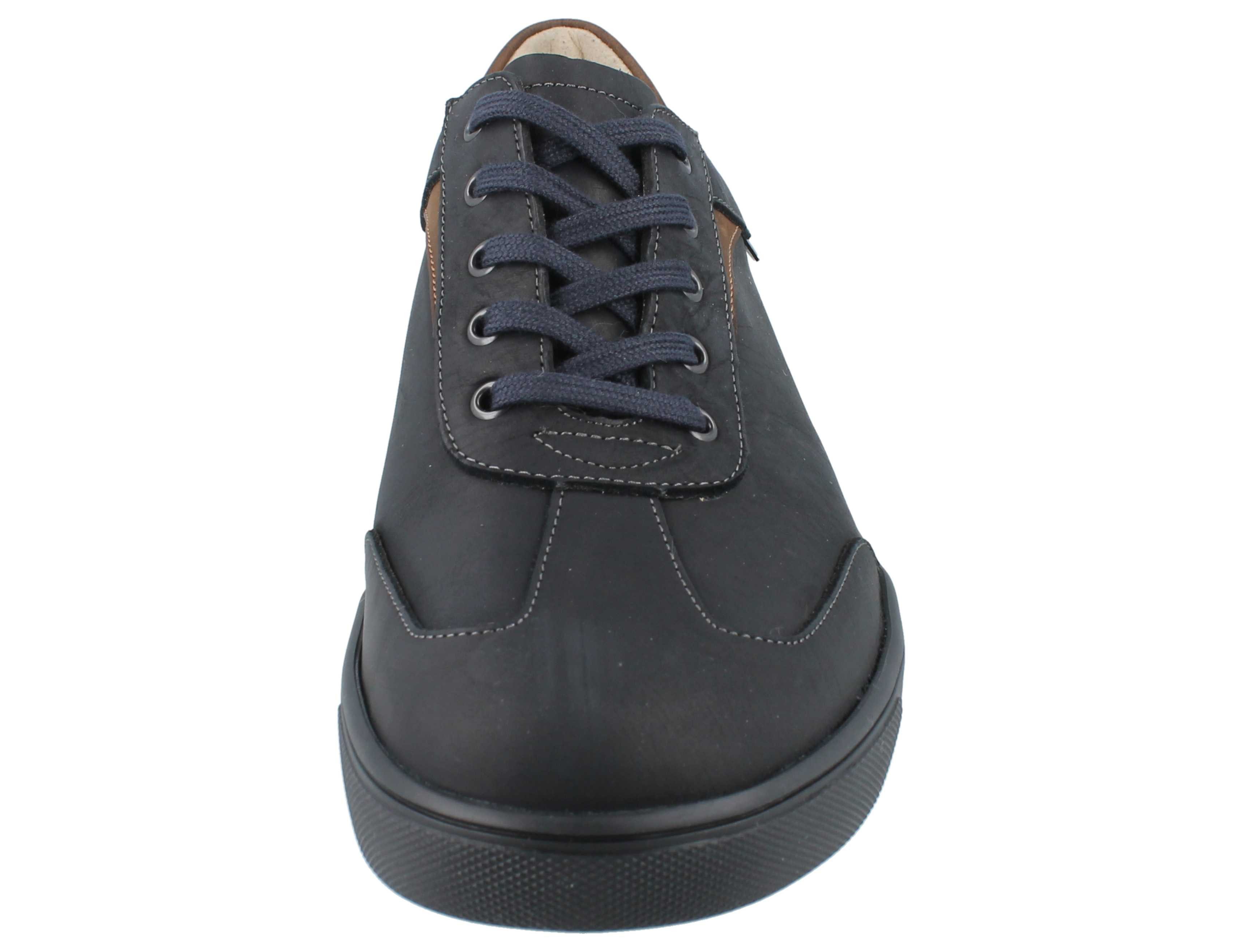 Finn Comfort FINN COMFORT FINNCO Interlagos Herren Halbschuhe dunkelblau Schnürschuh Wechselfußbett