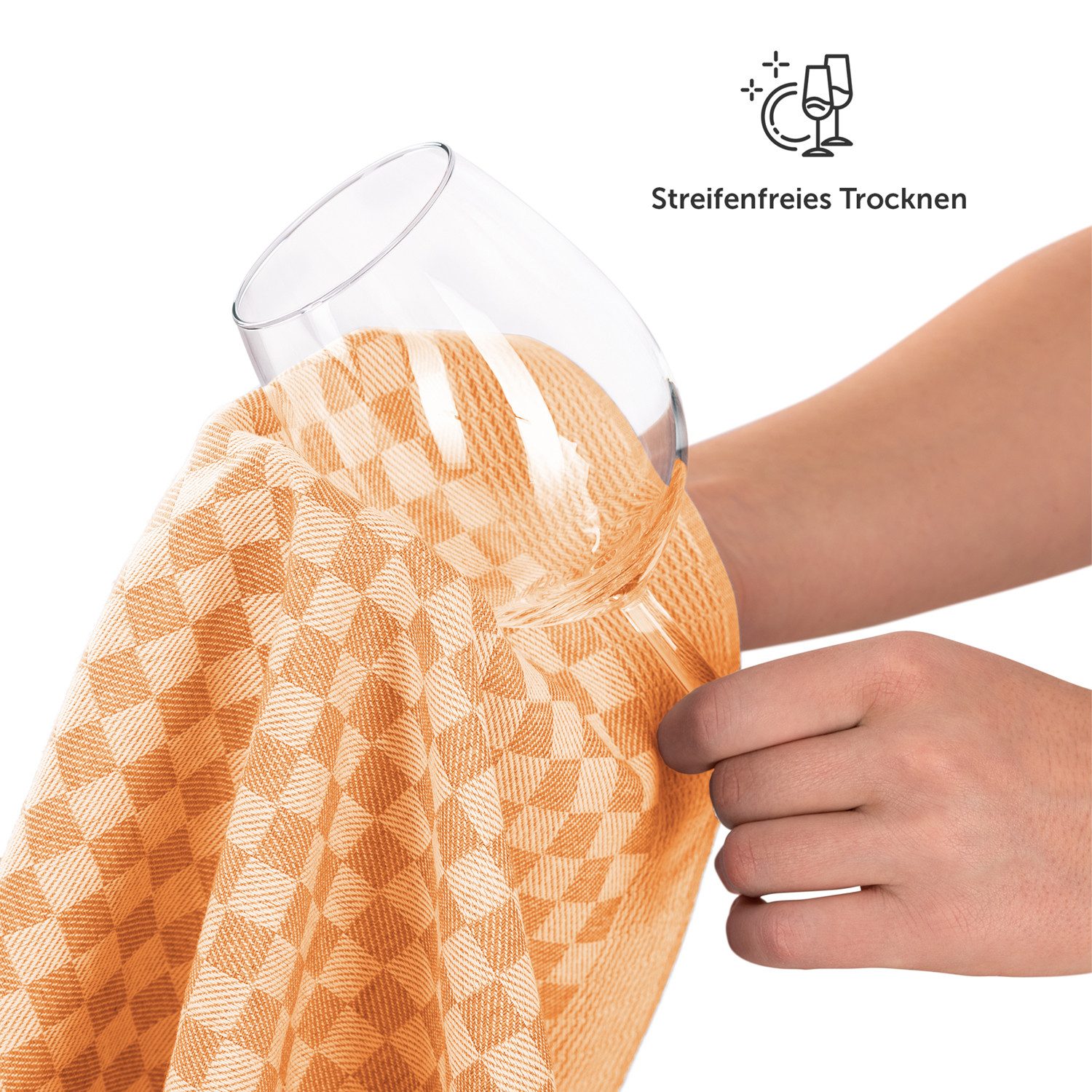 Blumtal Geschirrtuch Premium Geschirrhandtücher in 50 x 70 cm, (Set, 10-tlg., 5, 10 oder 20 Geschirrtücher), 100% Baumwolle, Oeko-TEX® Zertifiziert – Bild 4 von 5