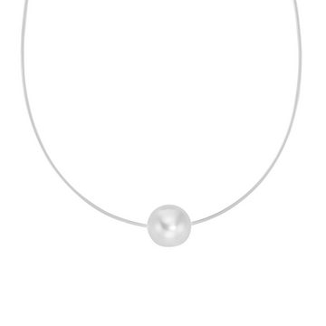 Smart Jewel Collier schwebende Perle, Silber 925
