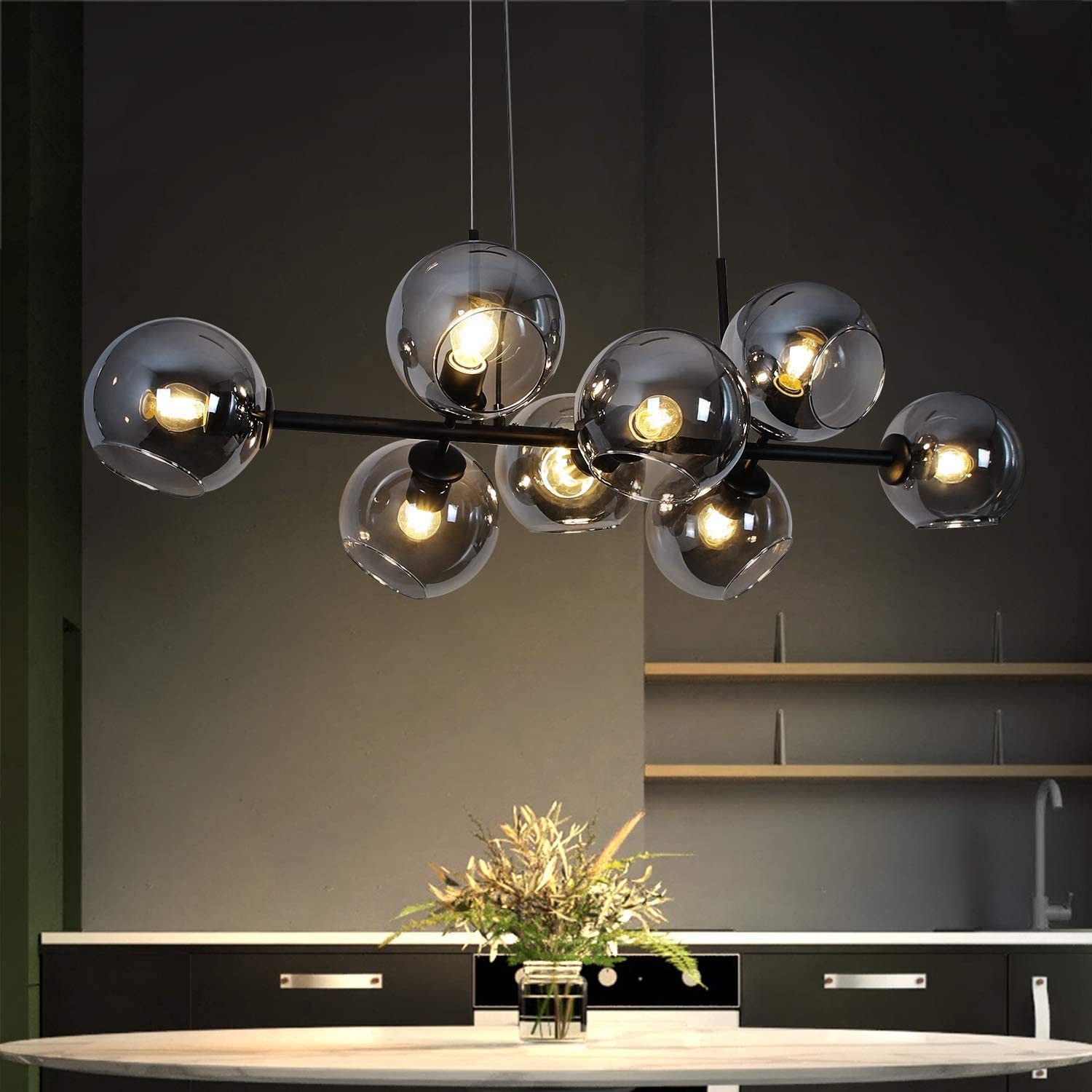 Nettlife LED Pendelleuchte 8 Flammig Pendellampe günstig online kaufen