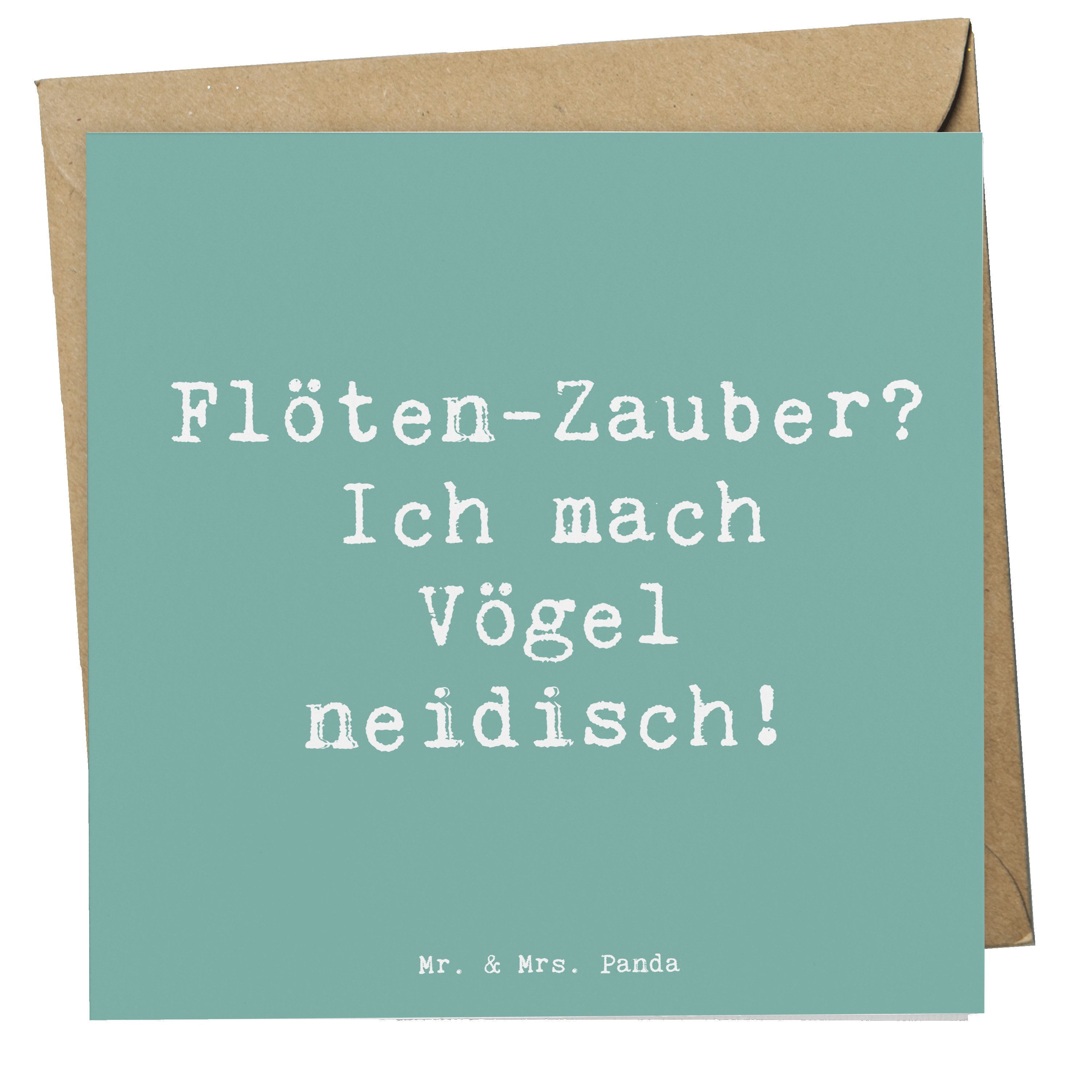 Grußkarte Flöte Zauber - Meeresbrise - Geschenk, Karte, Grußkarte, musikalische
