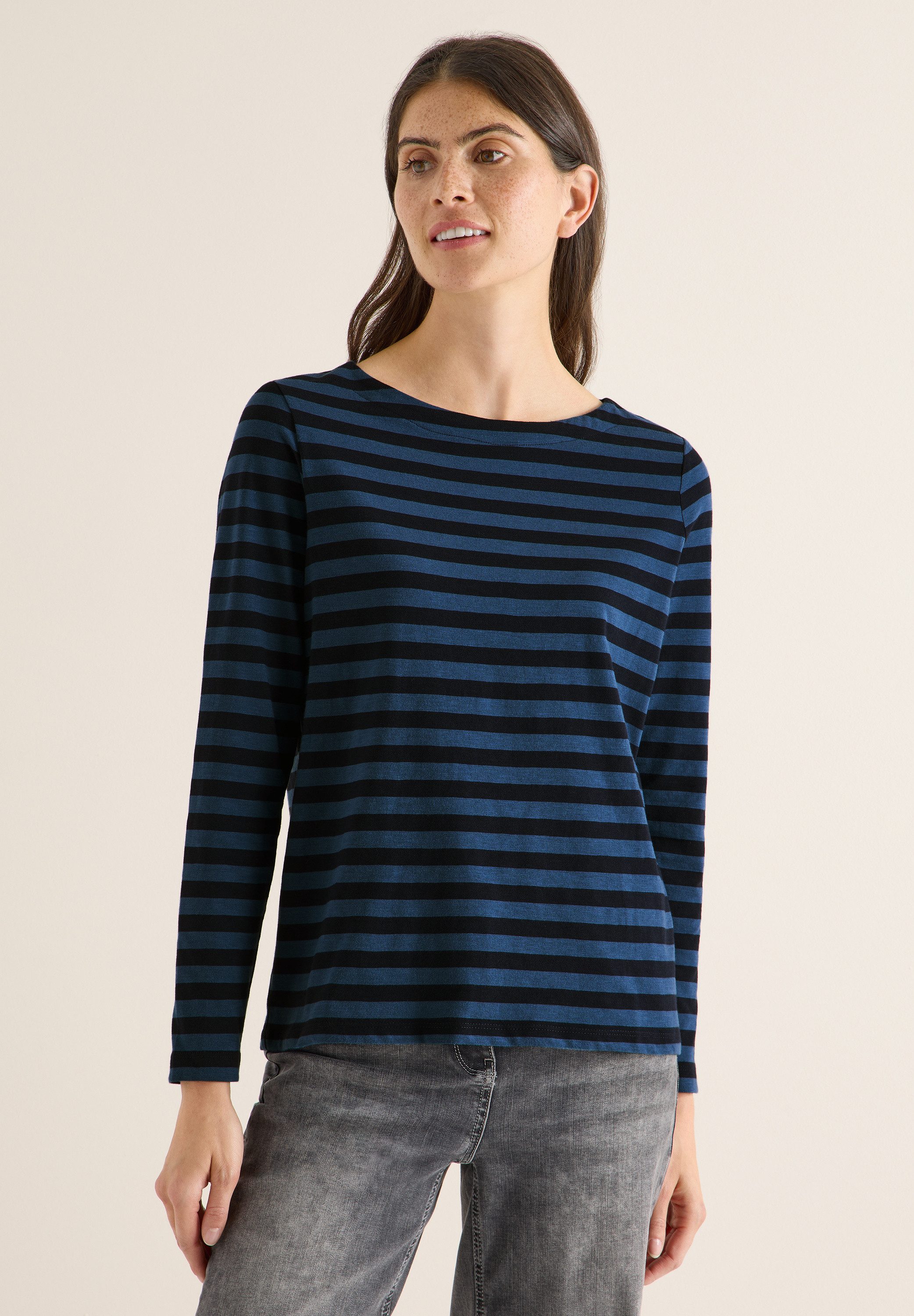 CECIL Langarmshirt aus reiner Baumwolle