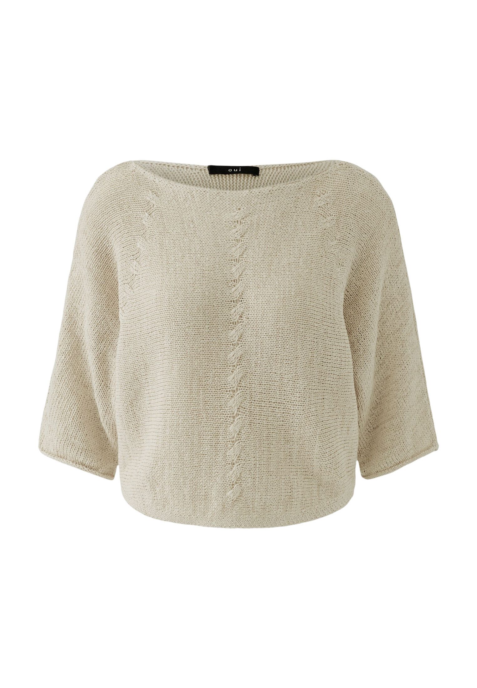 Oui Rundhalspullover