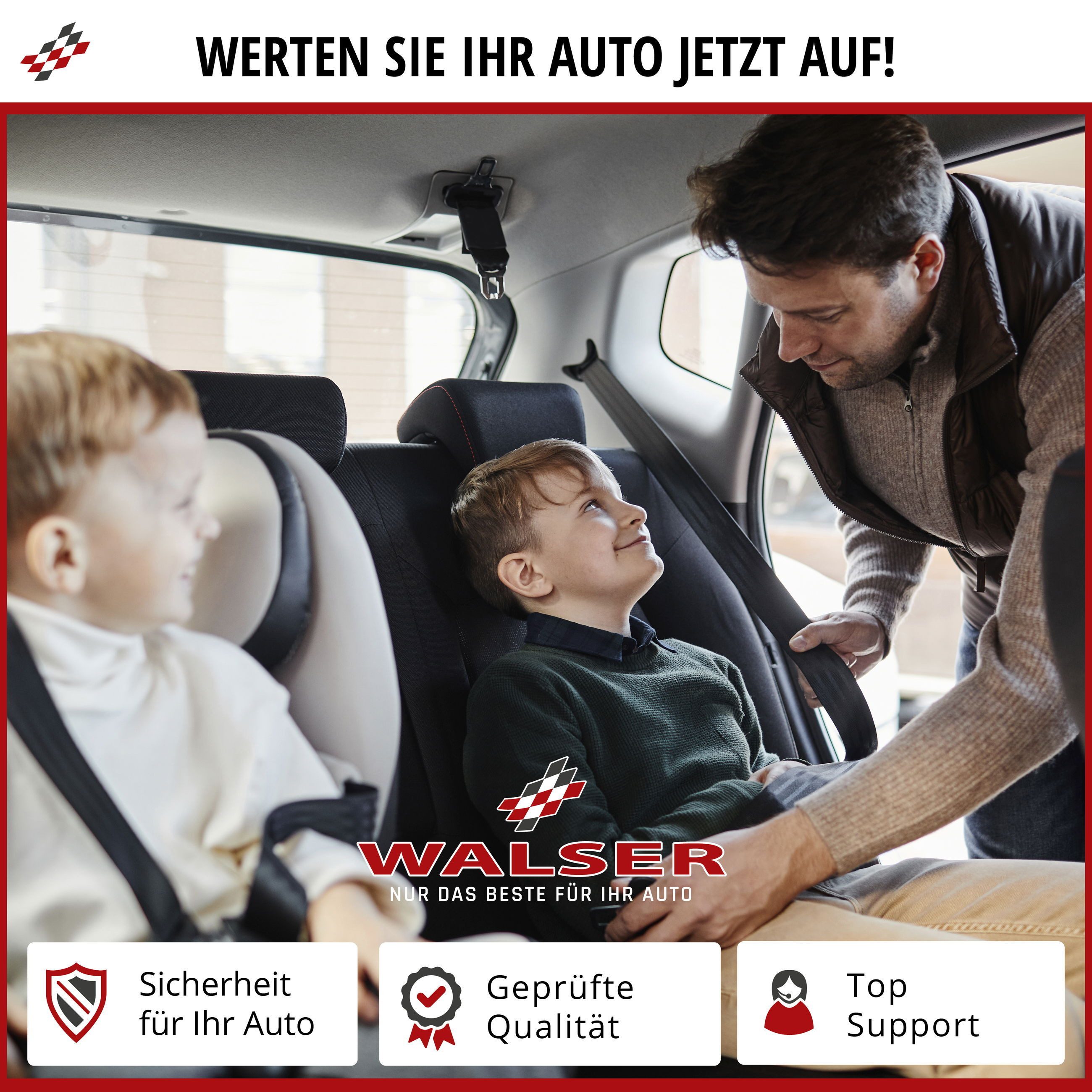 WALSER Car Backseat Protector Backseat Bag Lucky Tom, 1 piece, 1-piece