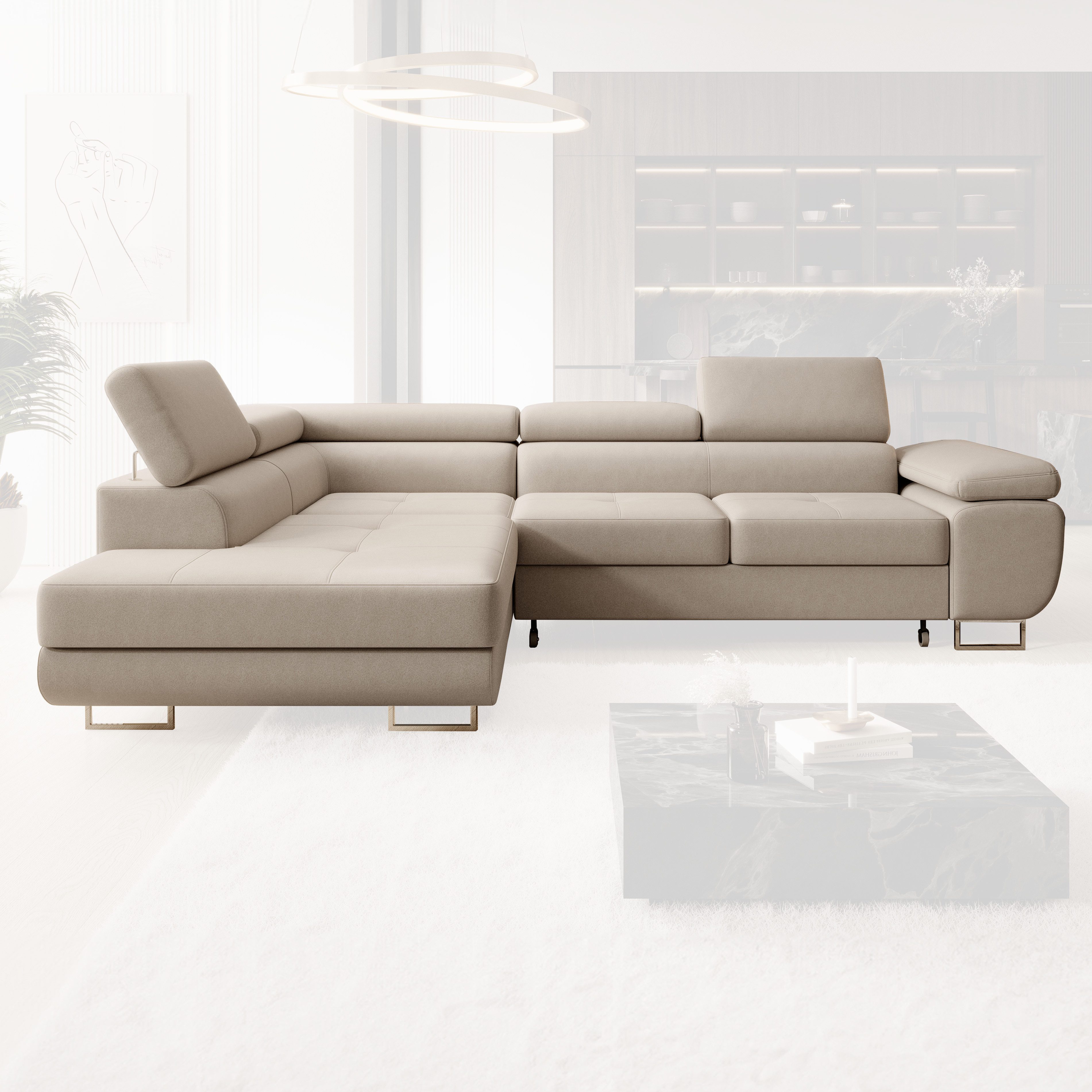 NEXT COLLECTION Ecksofa Wild, Verstellbare Kopfstützen, günstig online kaufen
