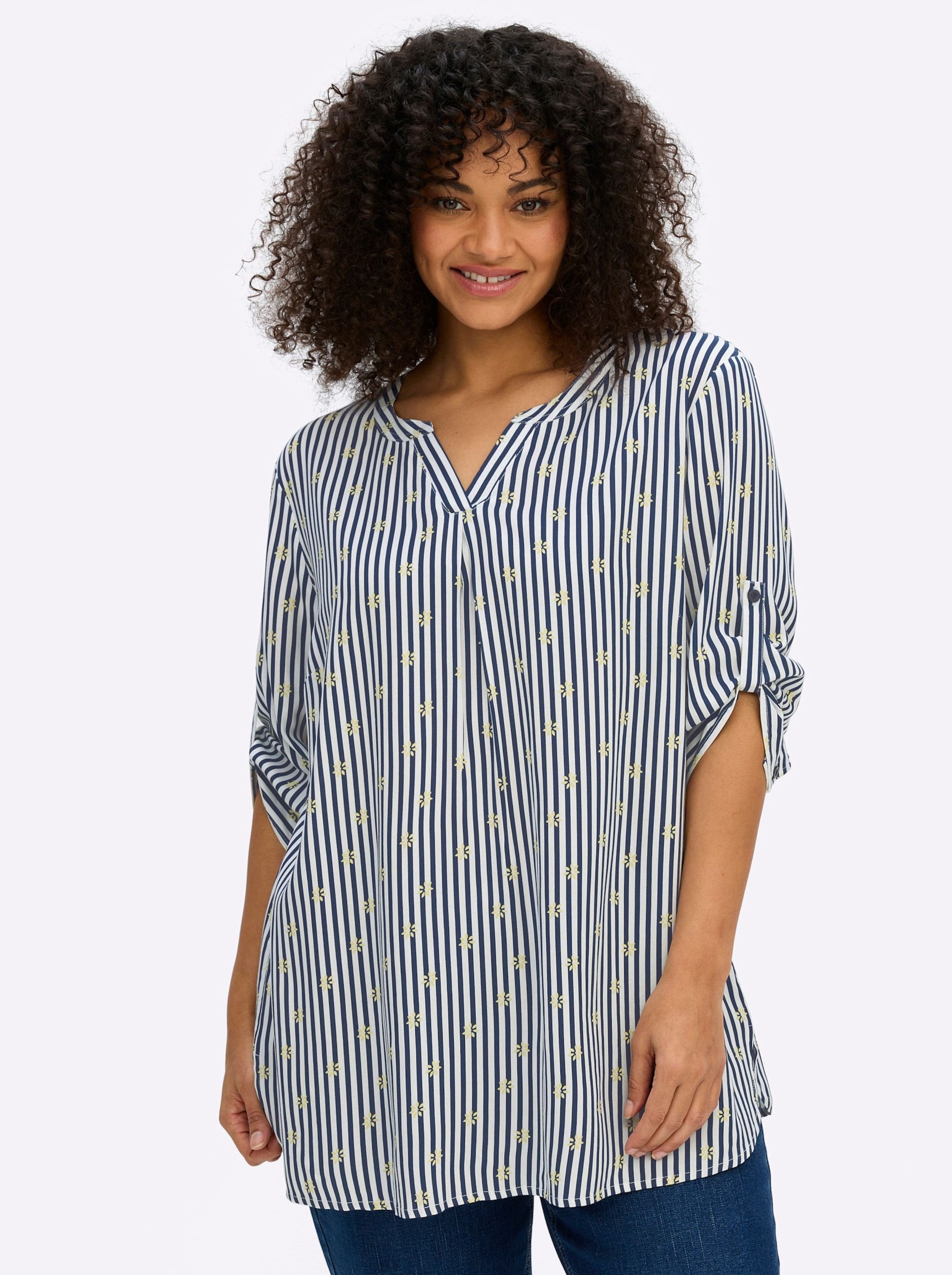 Sheego Klassische Bluse 3/4-Arm-Bluse 3/4-Arm günstig online kaufen