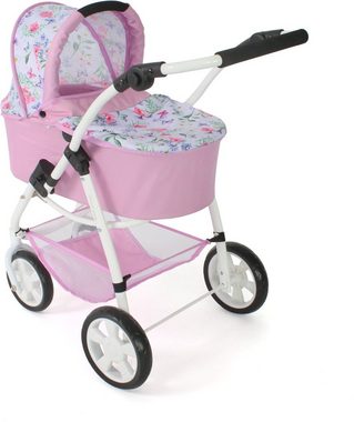 CHIC2000 Kombi-Puppenwagen Emotion All In 3in1, Flowers, inkl. Babywanne, Babyschale und Sportwagenaufsatz