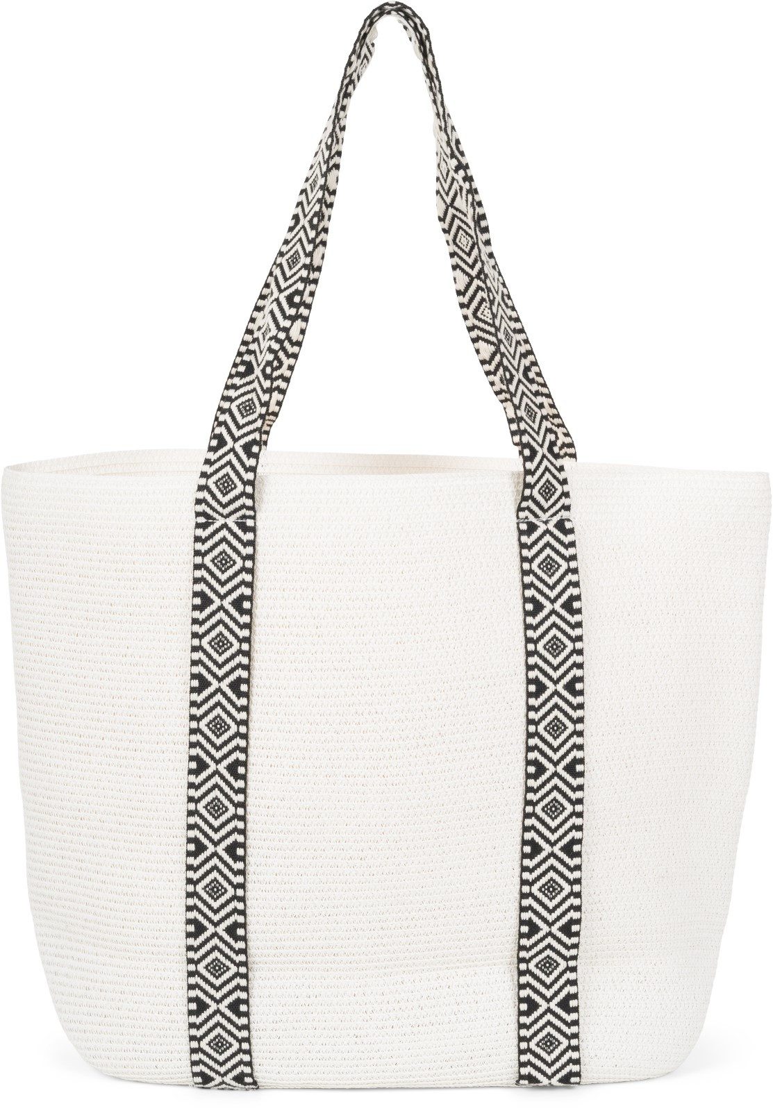 Strandtasche Papierstroh Strandtasche Azteken Muster