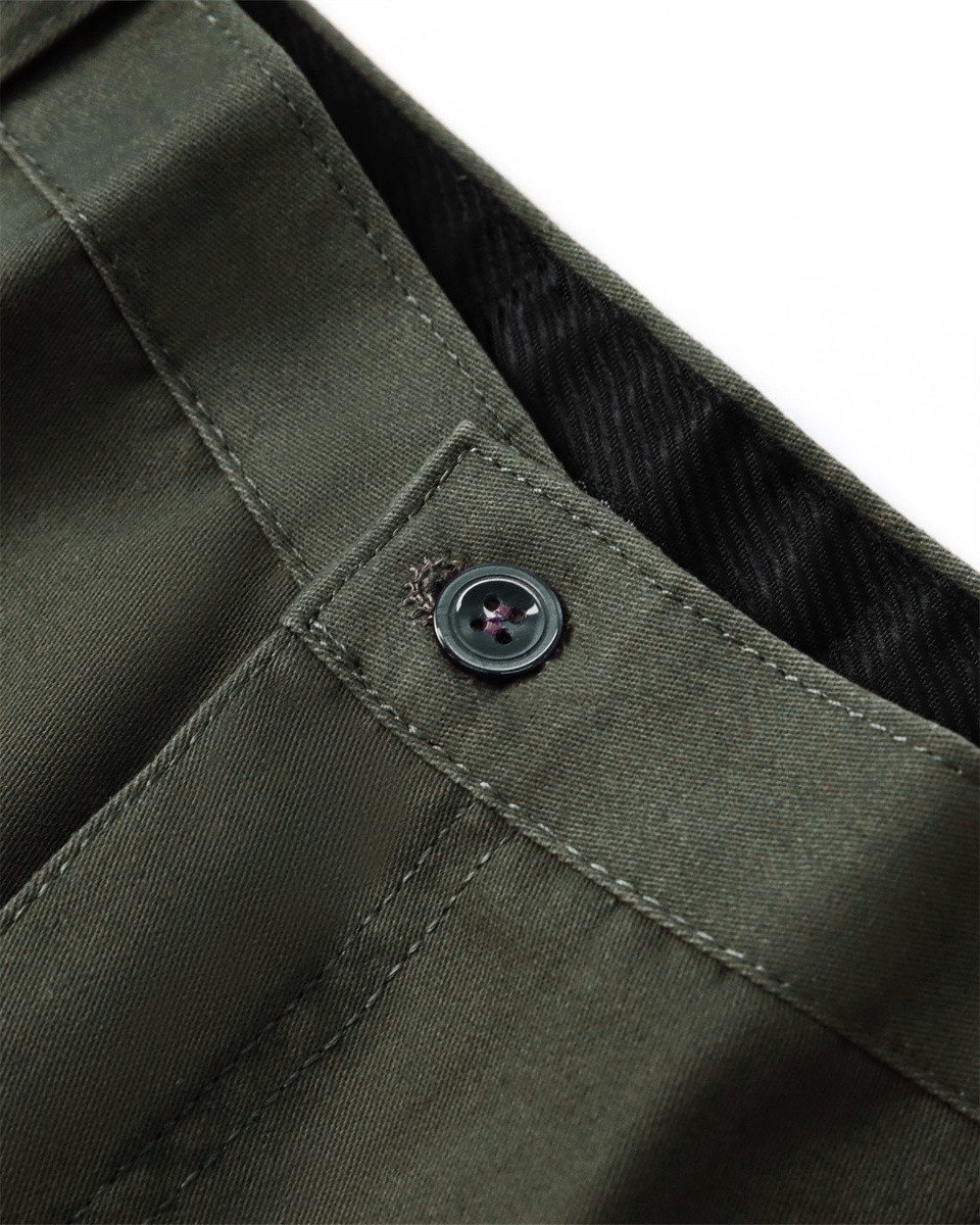 Allthemen Chinohose aus reiner Baumwolle Chino mit hoher Taille