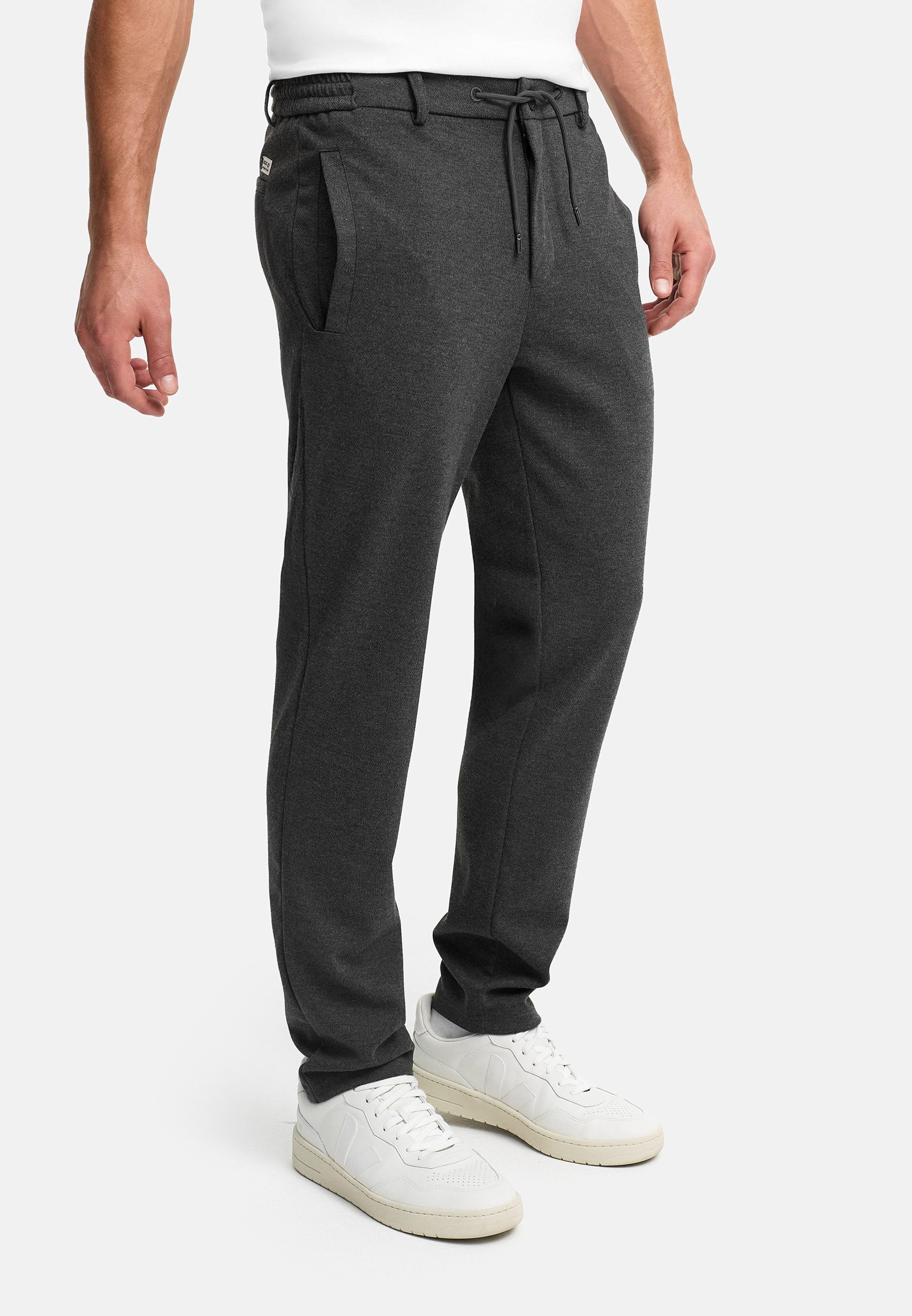 Indicode Chinohose Herren INNezzo Herrenhose mit Tunnelzug bequemer Passform mit elastischem Bund und Kordelzug