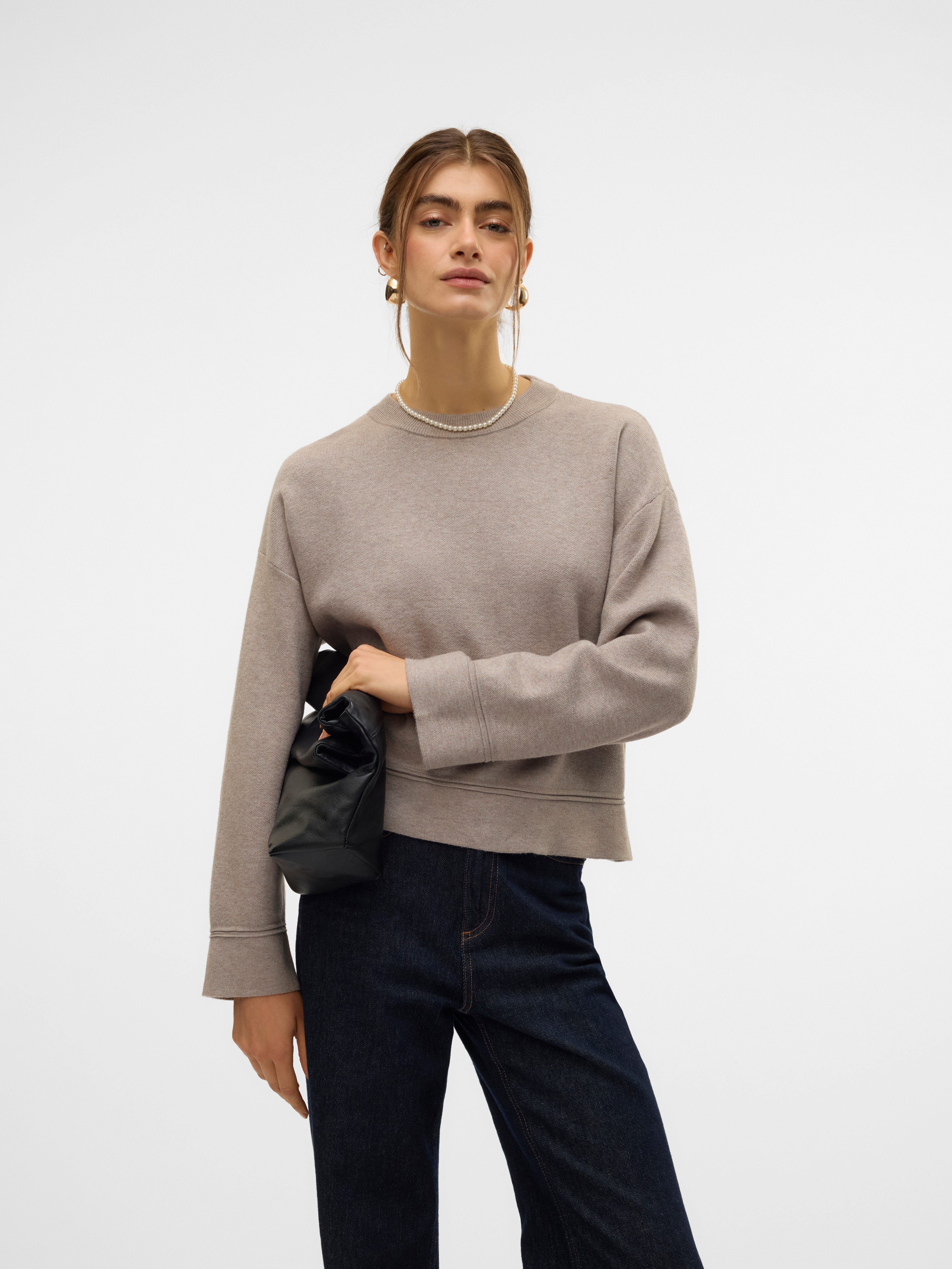 Rundhalspullover VMGOLD PIPING LS O-NECK PULLOVER GA