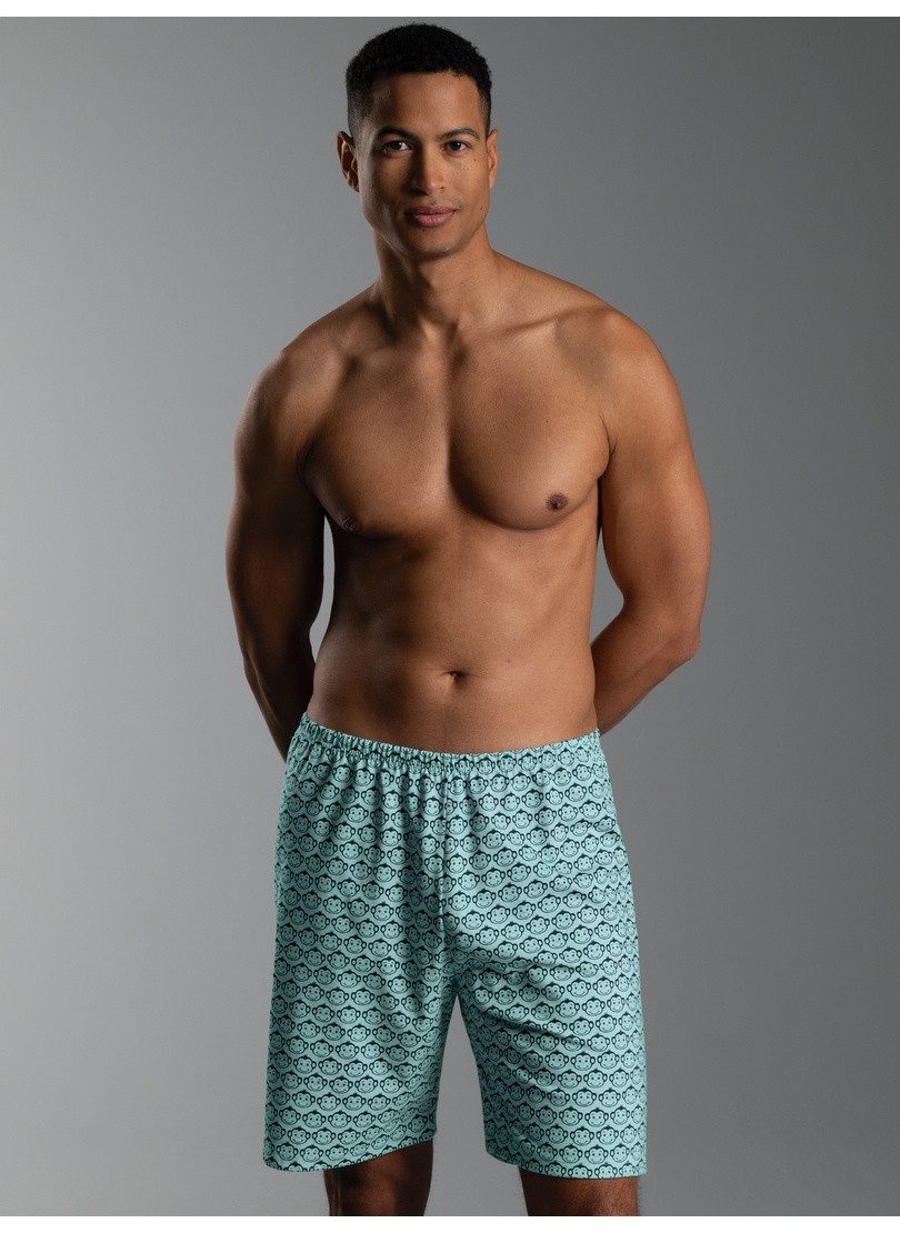 Trigema Bermudas TRIGEMA Pyjama Shorts mit Allover-Muster "Äffchen" (1-tlg)