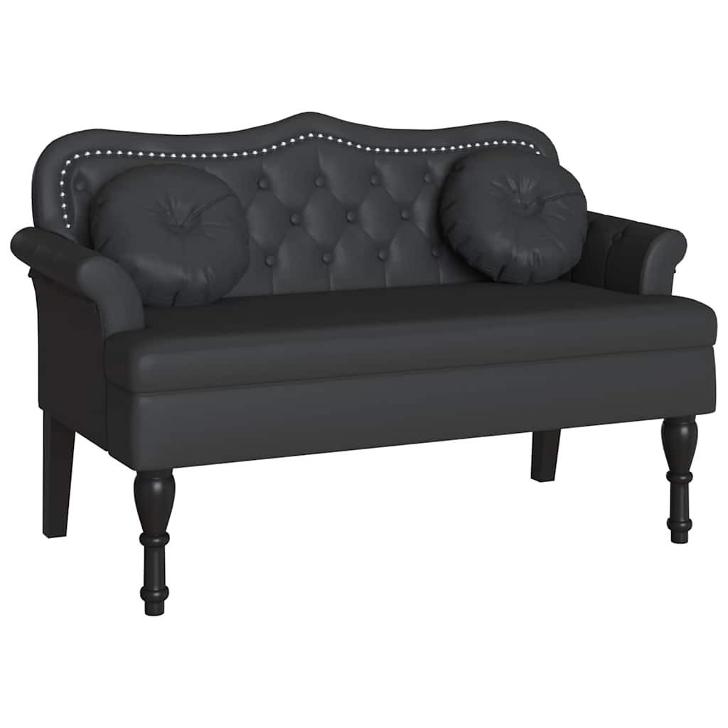 vidaXL Sitzbank Chesterfield Bank Schwarz 120,5 x 65 x 75 cm Kunstleder (1-St)