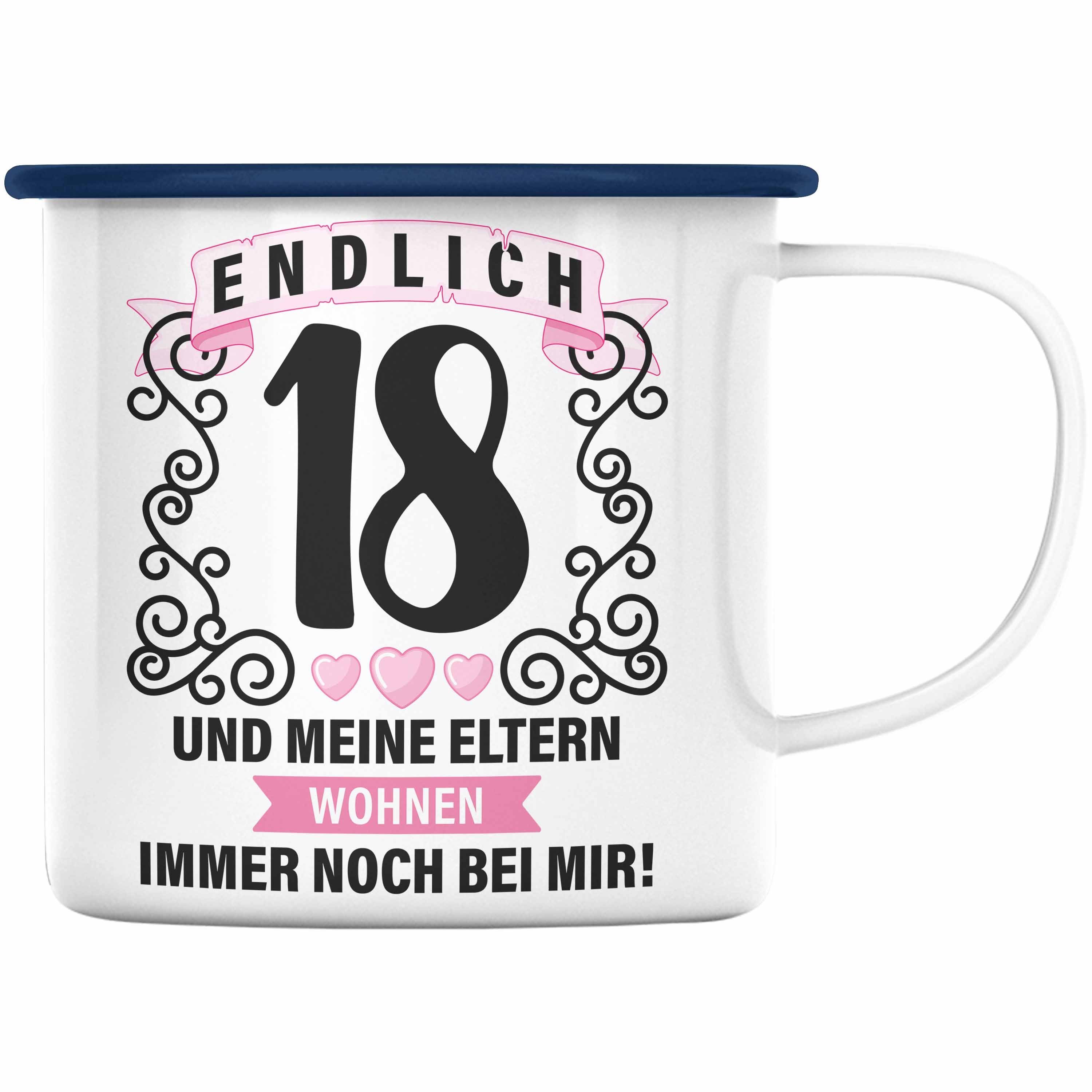 Trendation Thermotasse Trendation 18er Geburtstag Emaille Tasse