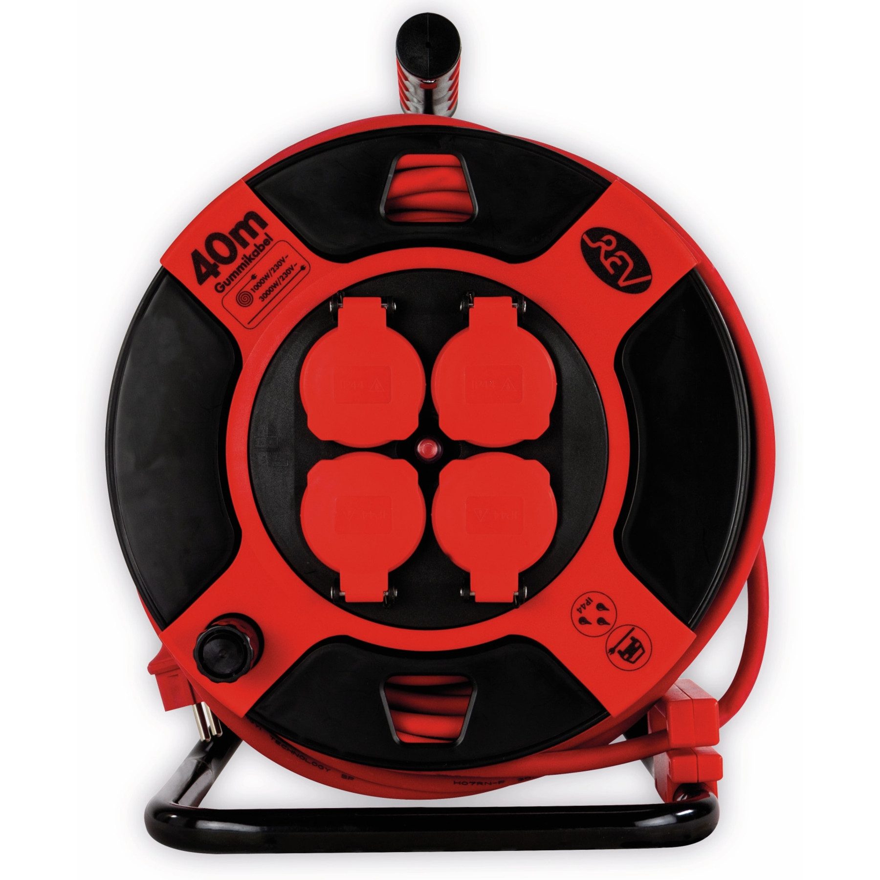 REV REV Kabeltrommel H07RN, 4-fach, 40 m Kabeltrommel