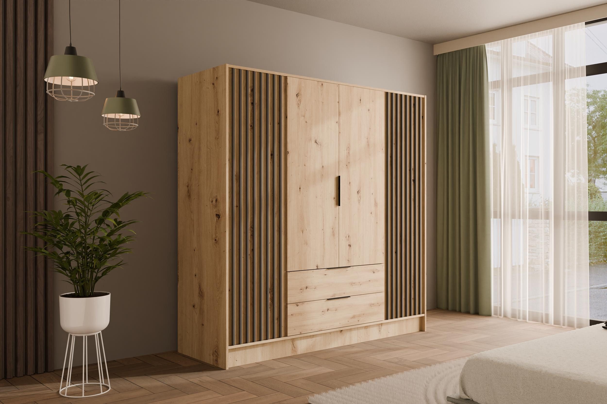 ALTDECOR Drehtürenschrank NELIA (Kleiderschrank Garderobenschrank mit günstig online kaufen