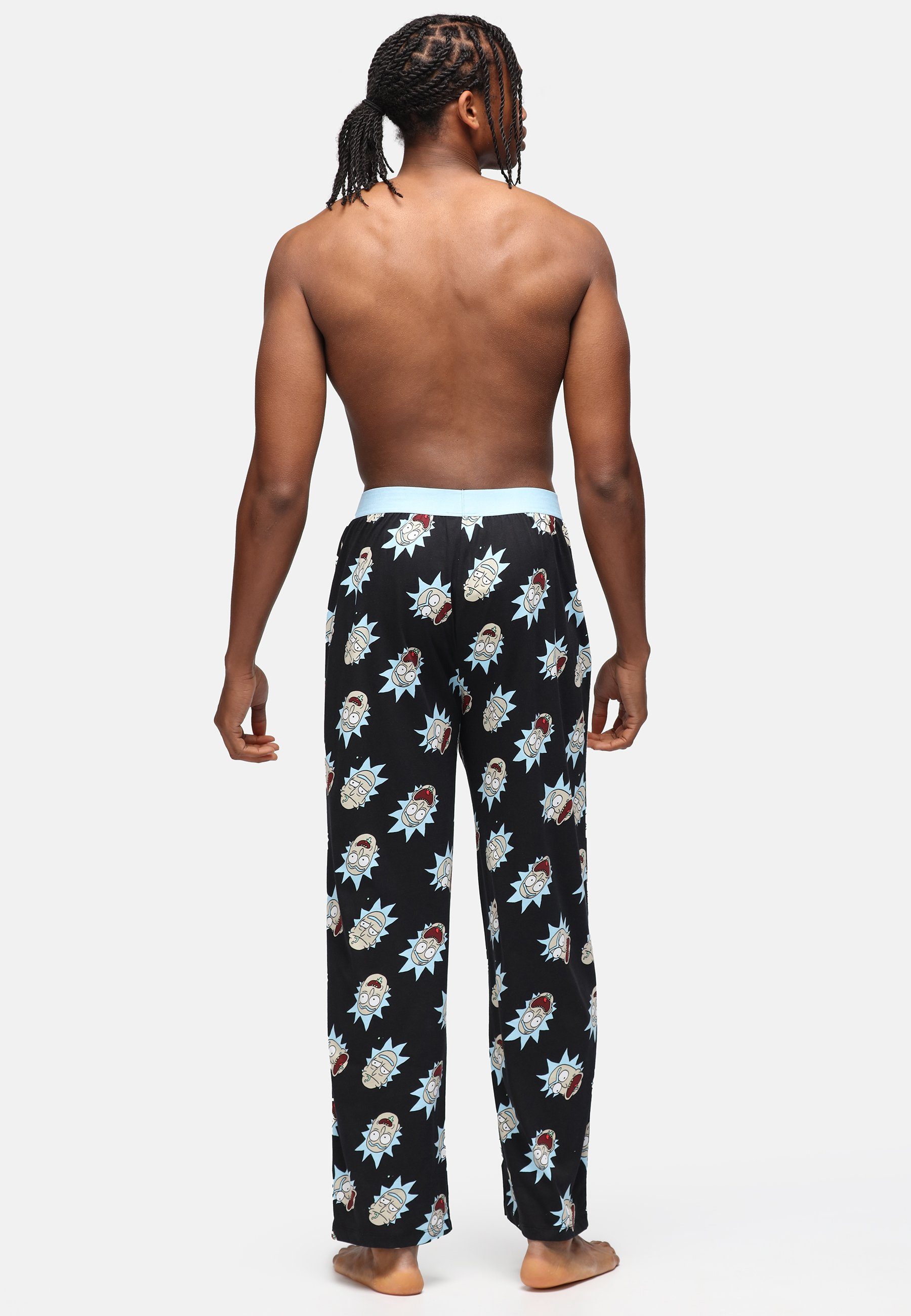 Morty Recovered Pant Lounge - - over print Rick and Loungepants all Faces Black