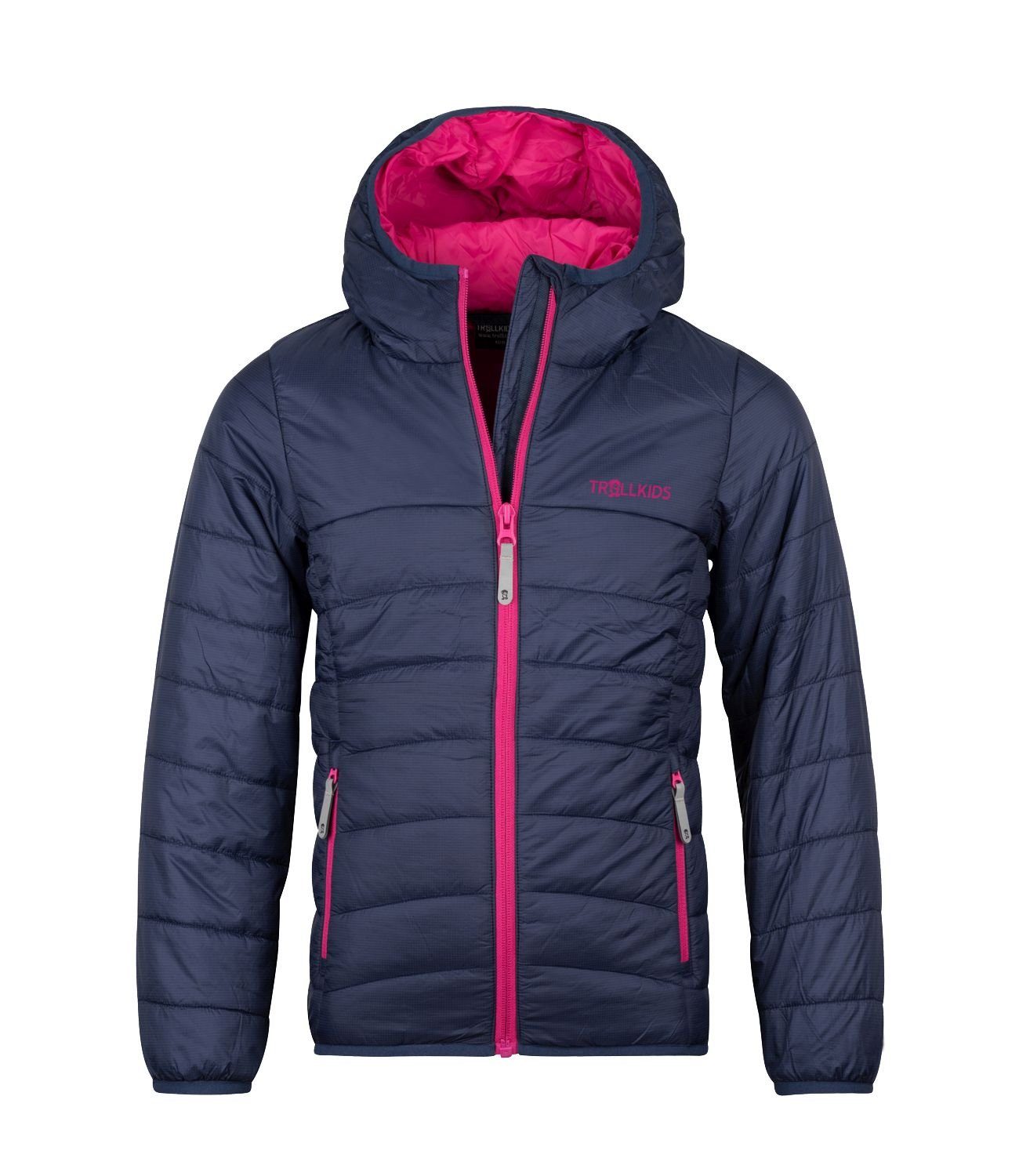 Steppjacke Marineblau/Feuerbeere Eikefjord TROLLKIDS