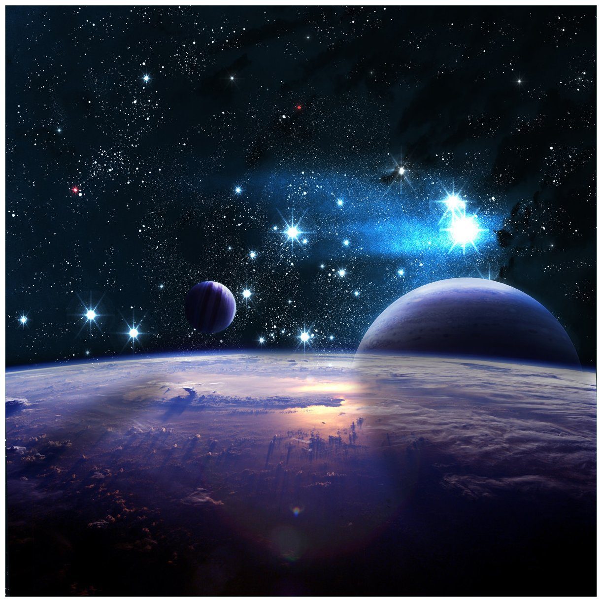 Wallario Acrylglasbild, Planeten im Weltall, in verschiedenen Ausführungen