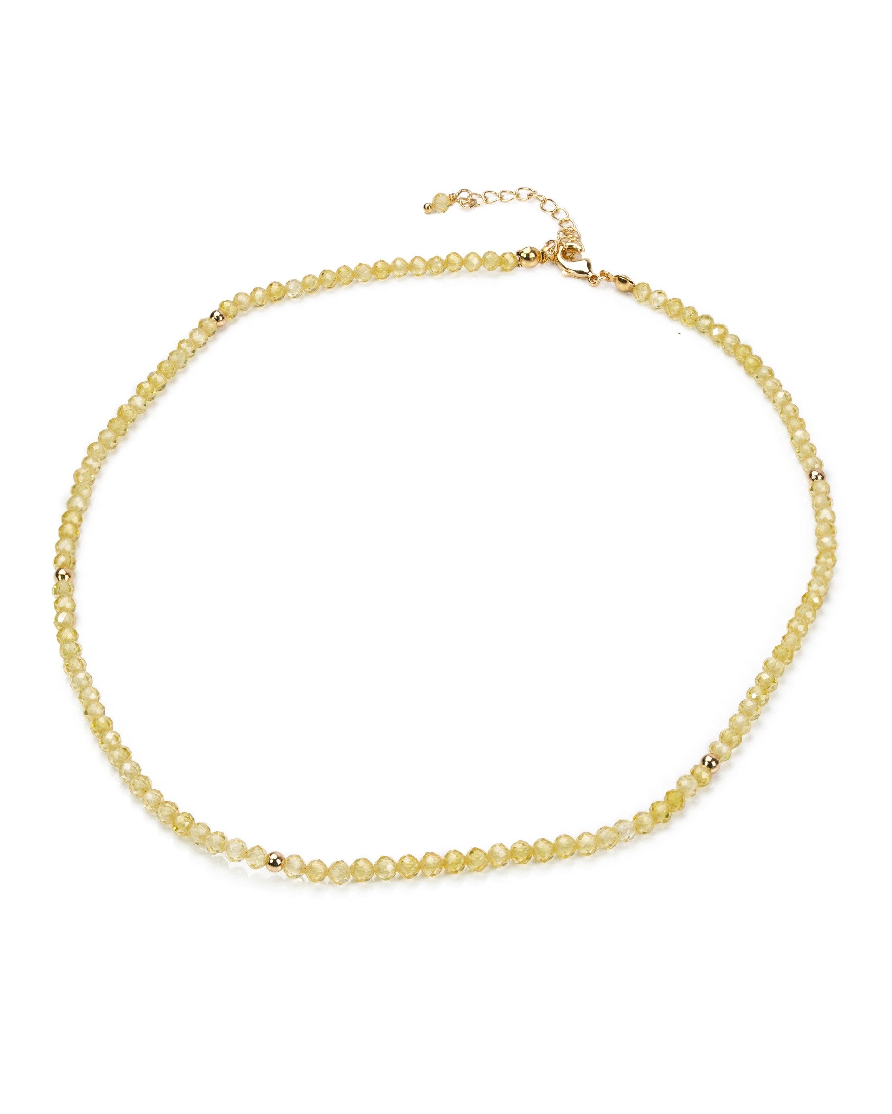 MayTree Collier Kette Citrin mit 18K vergoldeten Perlen (Stück, 1-tlg), Nat günstig online kaufen