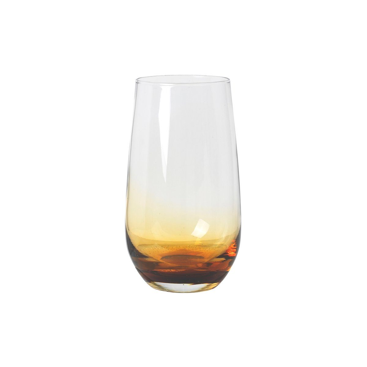 Broste Copenhagen Glas AMBER Trinkglas caramel 0,55 l, Mundgeblasenes Glas, Amber Glas